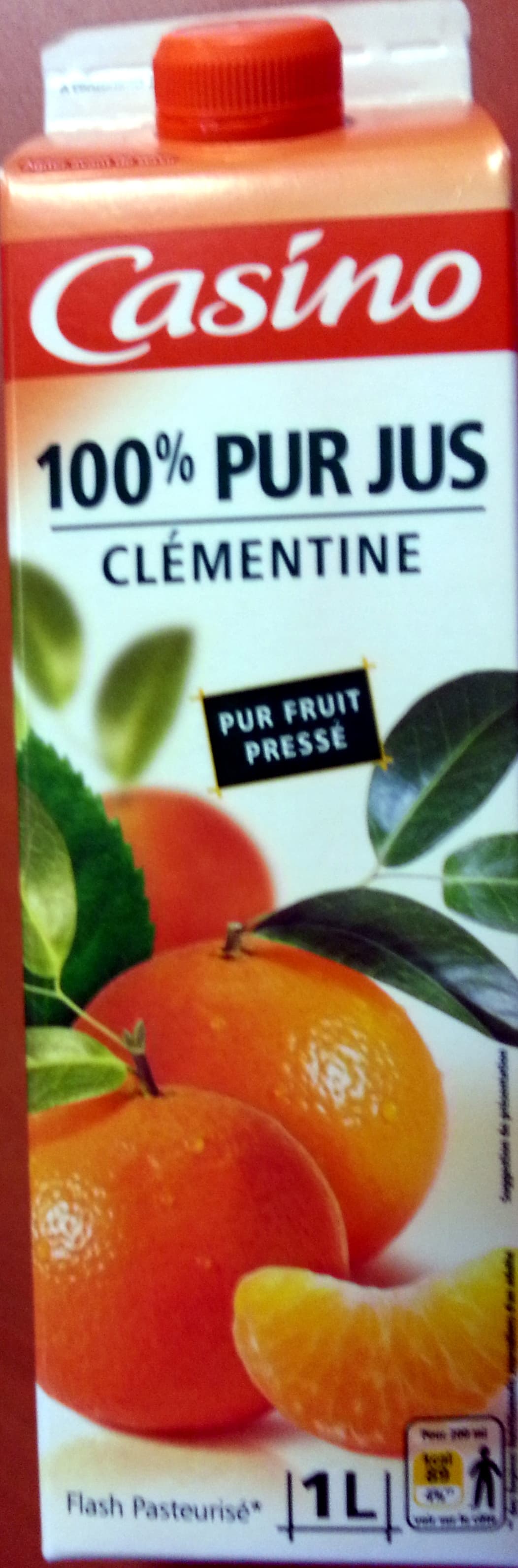 Casino 100% Pur Jus Clémentine Flash pasteurisé - Naturellement riche en vitamine C packshot