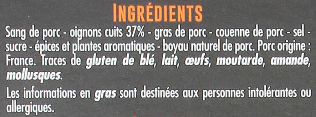 Casino Boudins noirs aux oignons packshot