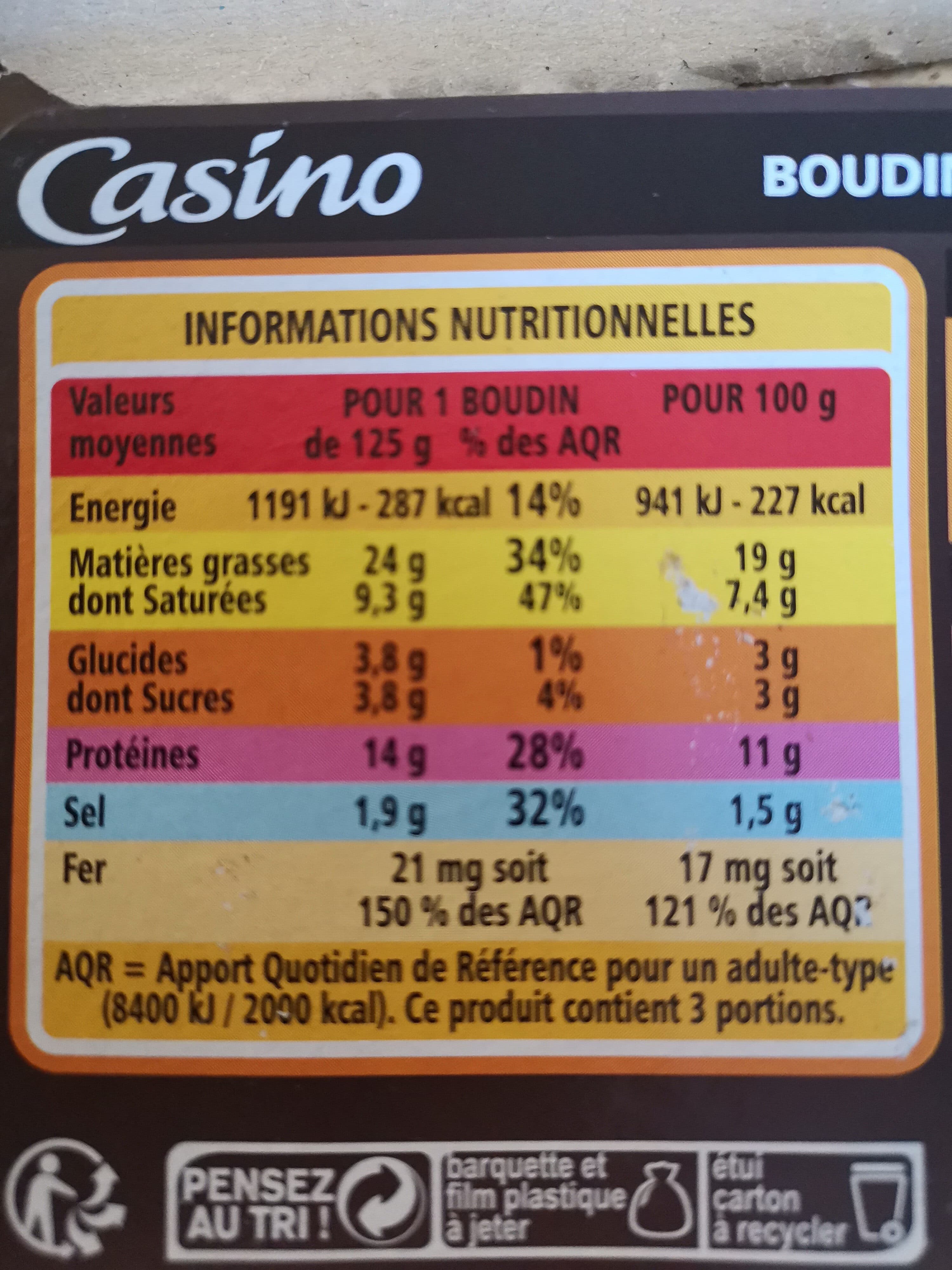 Casino Boudins noirs aux oignons packshot