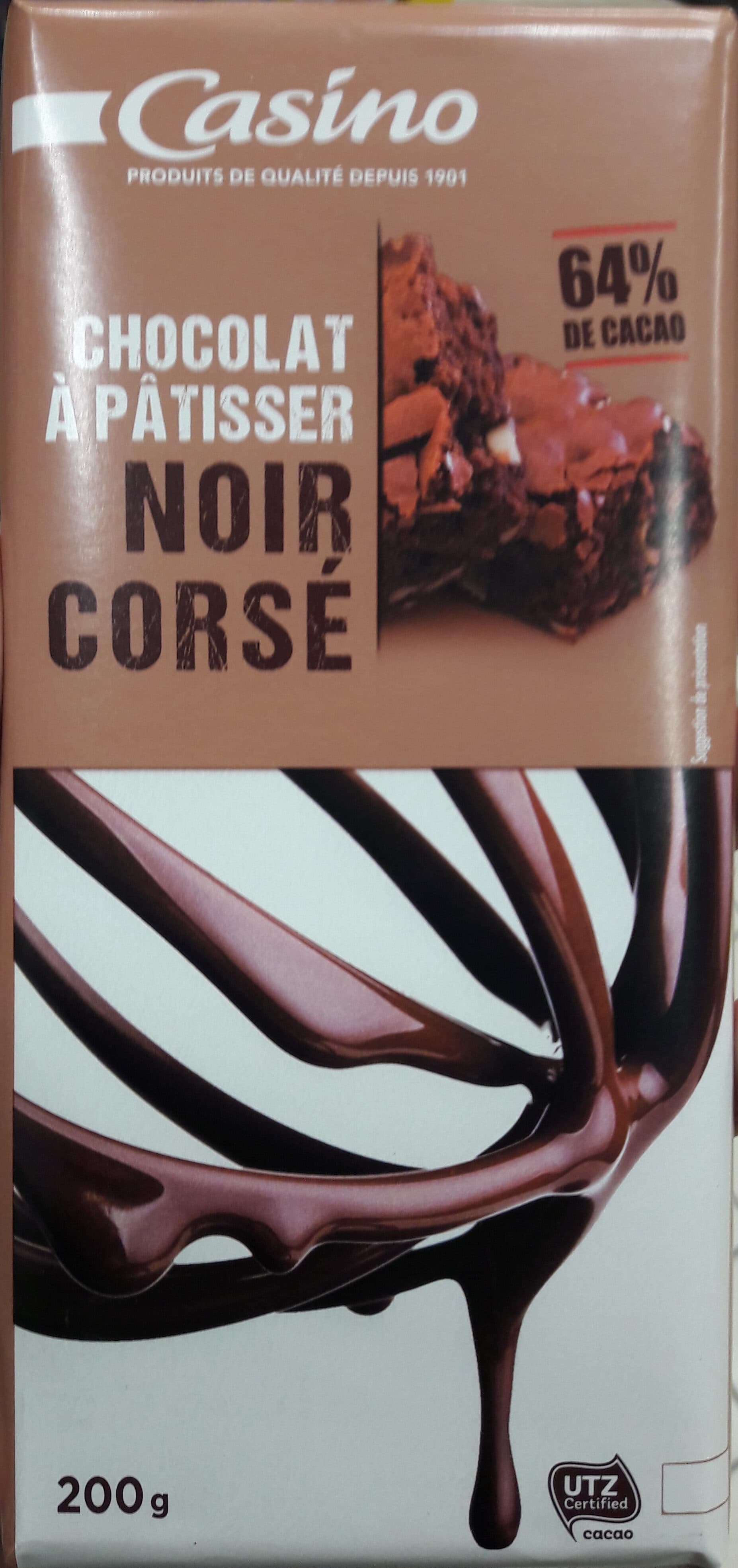 Casino Noir dessert corsé 64% de cacao packshot
