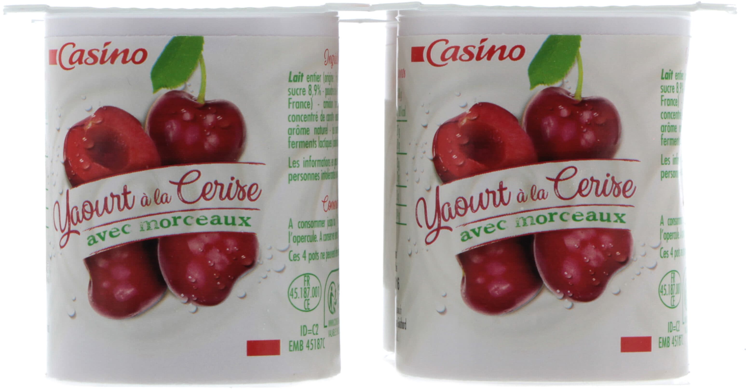 Casino Yaourt a la cerise avec morceaux packshot