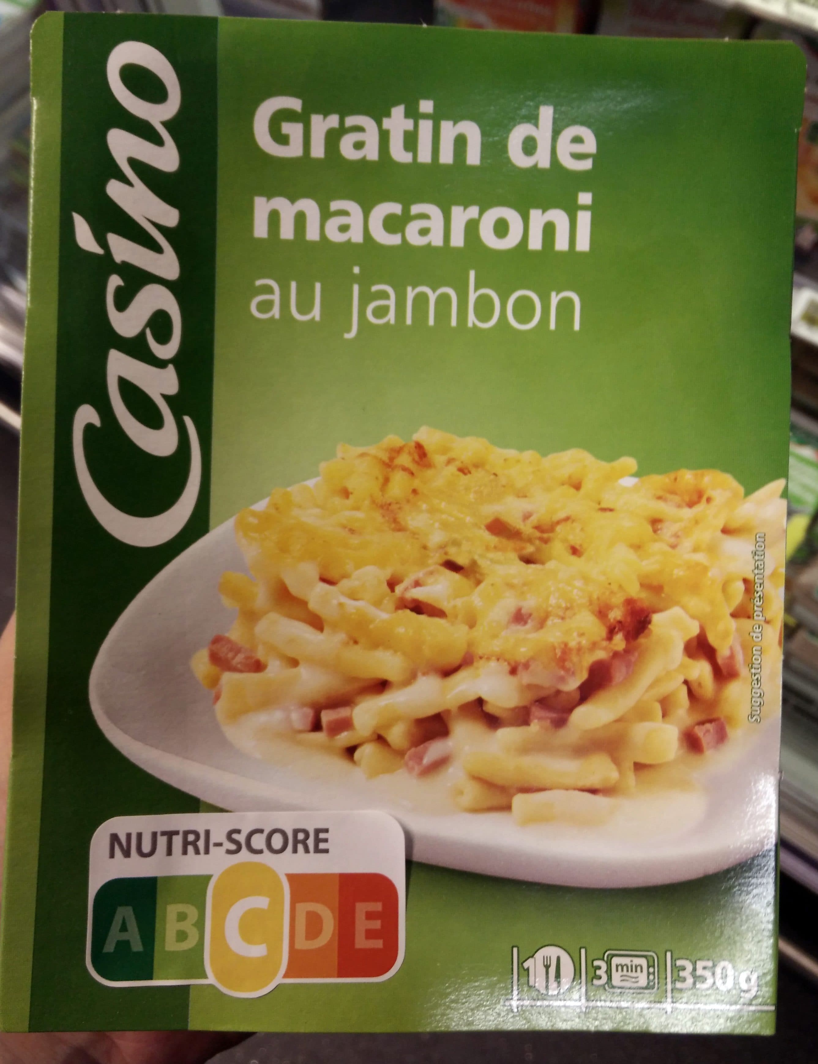 Casino Gratin de macaroni au jambon 350g packshot