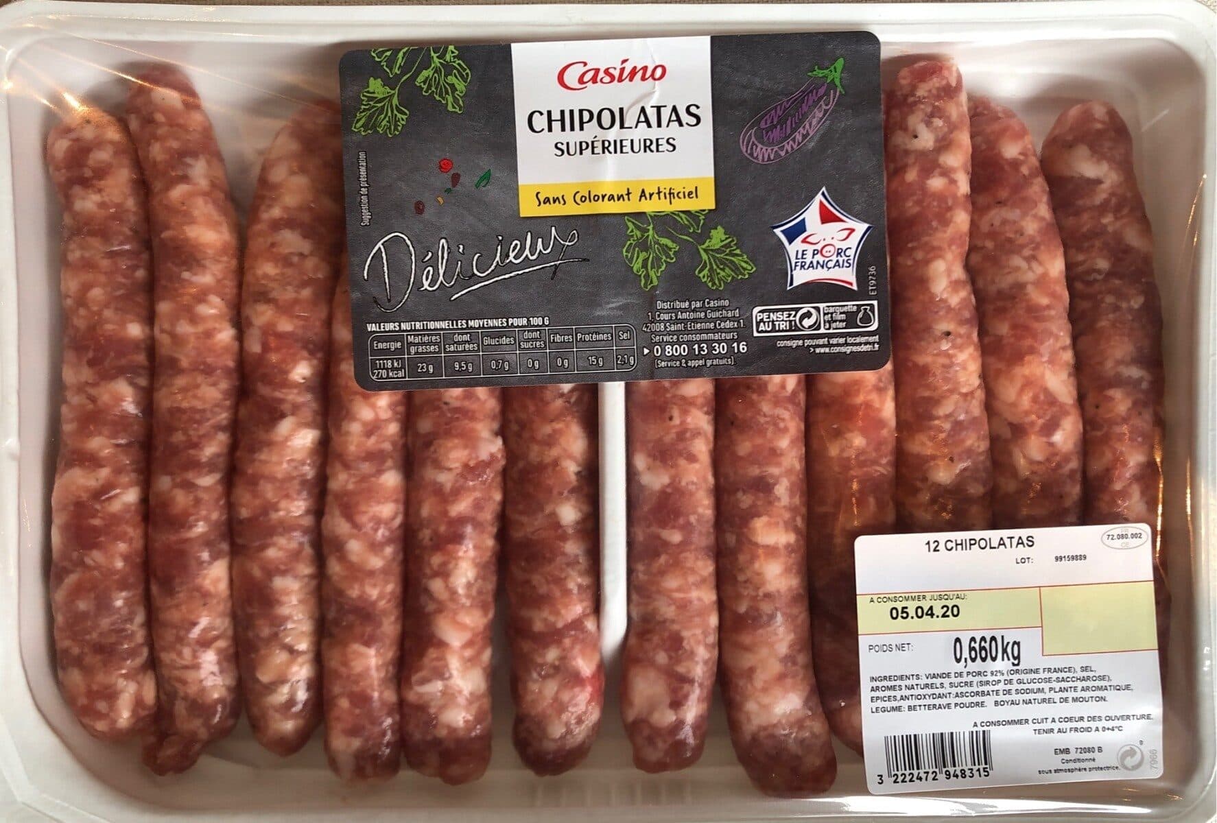 Casino Chipolatas supérieures packshot