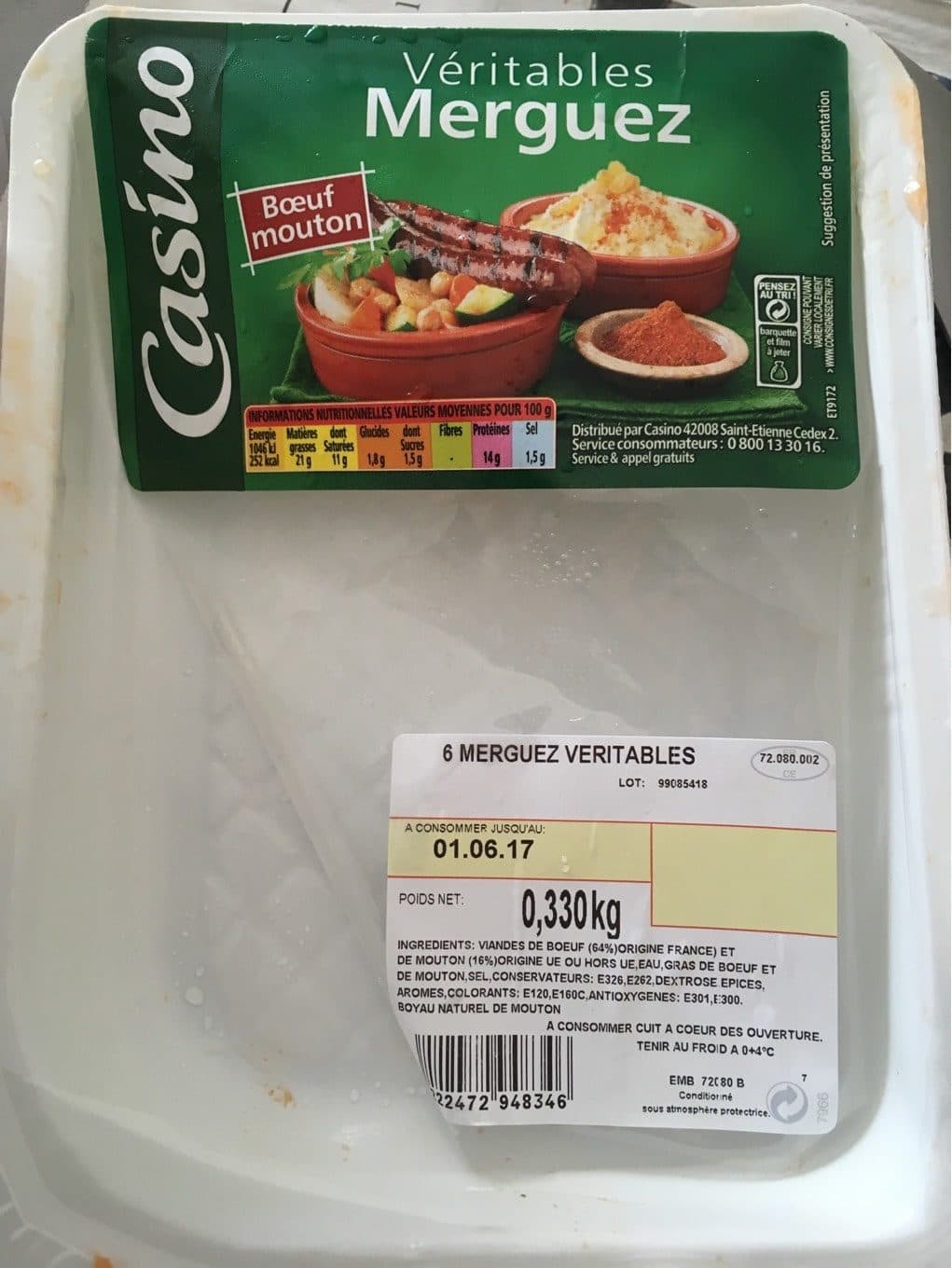 Casino Véritable Merguez packshot