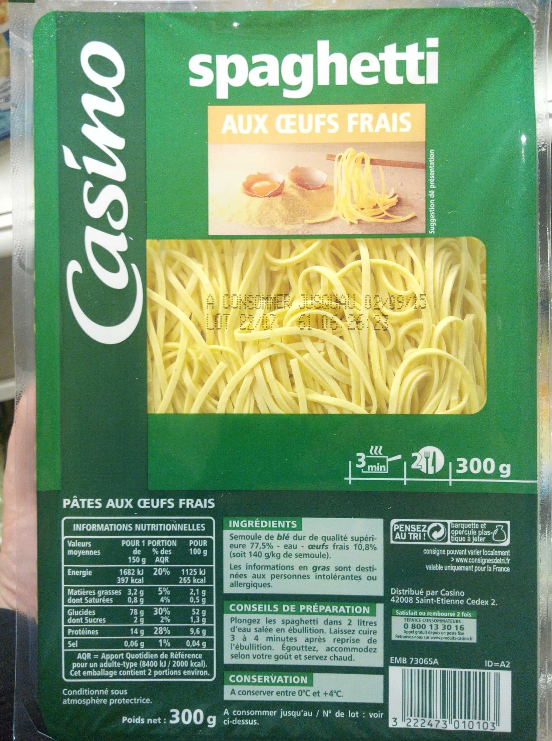 Casino Spaghetti aux oeufs frais packshot