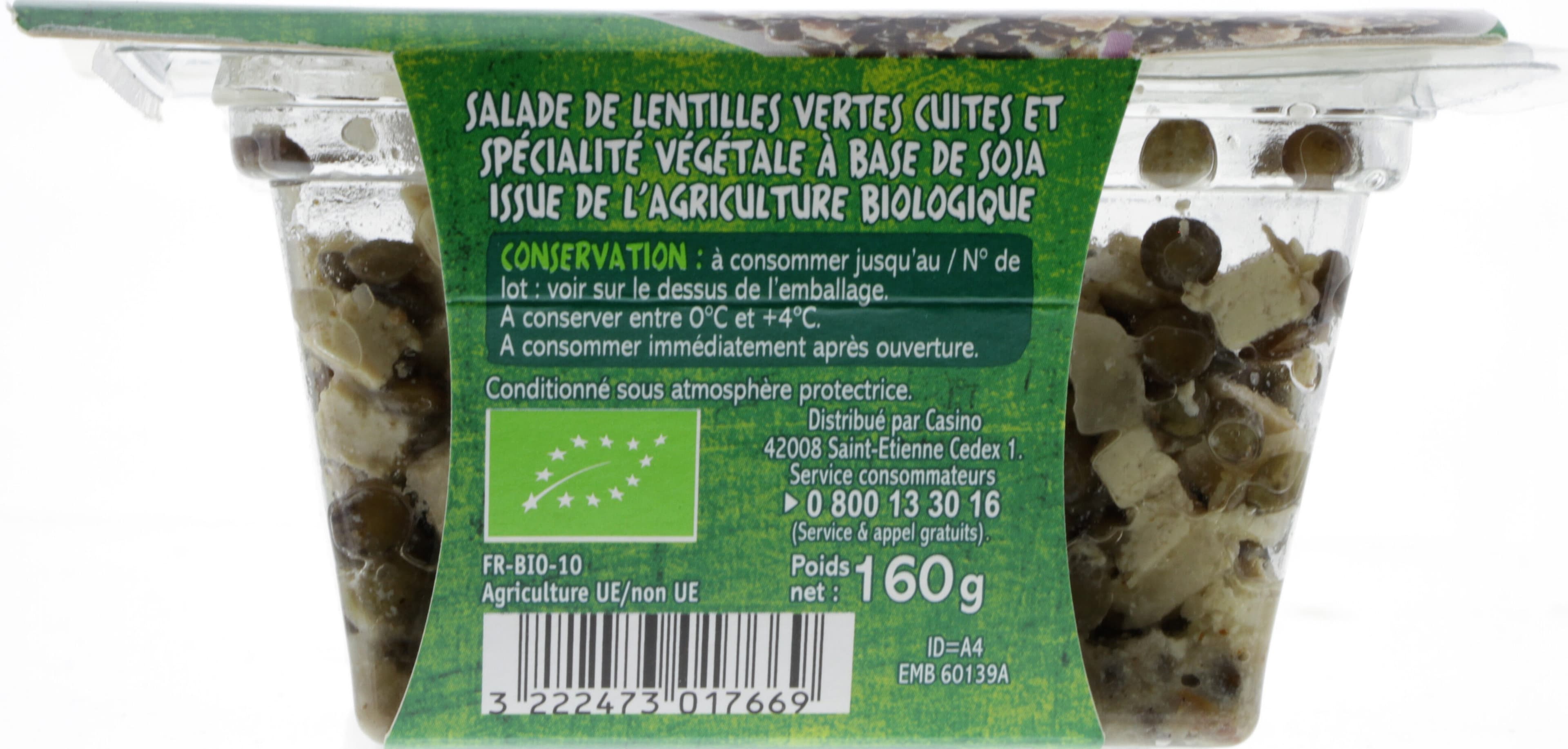 Casino Lentilles vertes tofu fumé frais et oignons rouges packshot