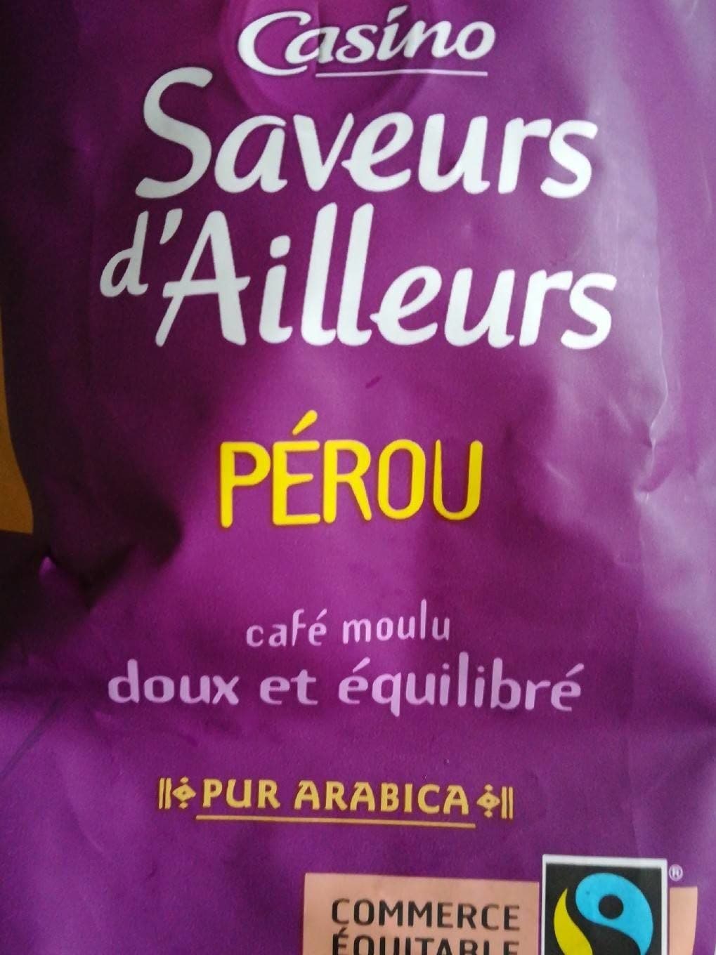 Saveurs d'Ailleurs Au Pérou Pur arabica Acidulé et équilibré packshot