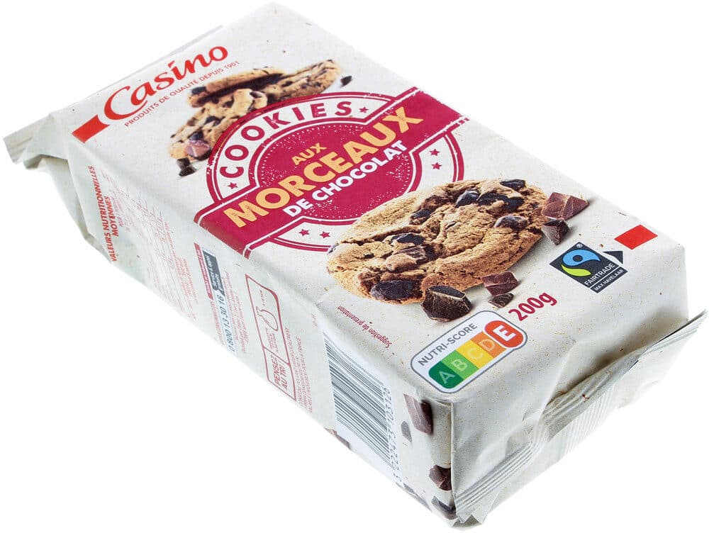 Casino Cookies aux morceaux de chocolat commerce équitable packshot