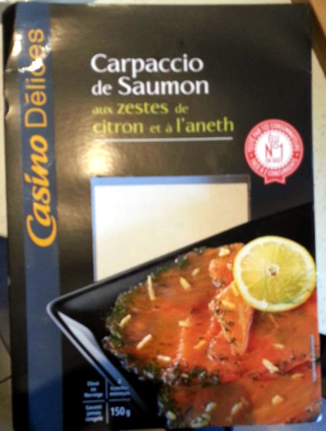 Casino Carpaccio de Saumon aux zestes de citron et à l'aneth packshot