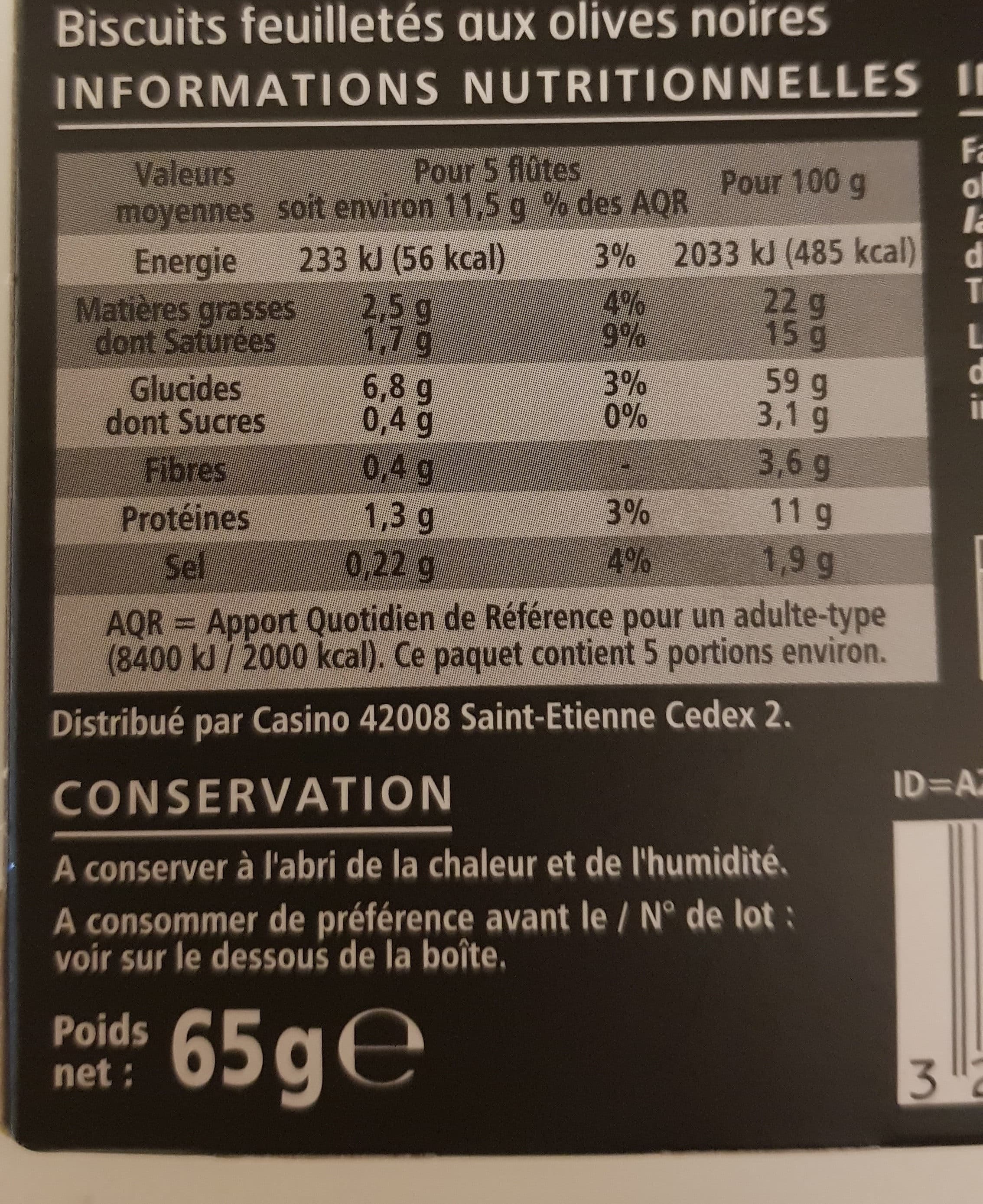 Casino Mini-flûtes olives noires packshot