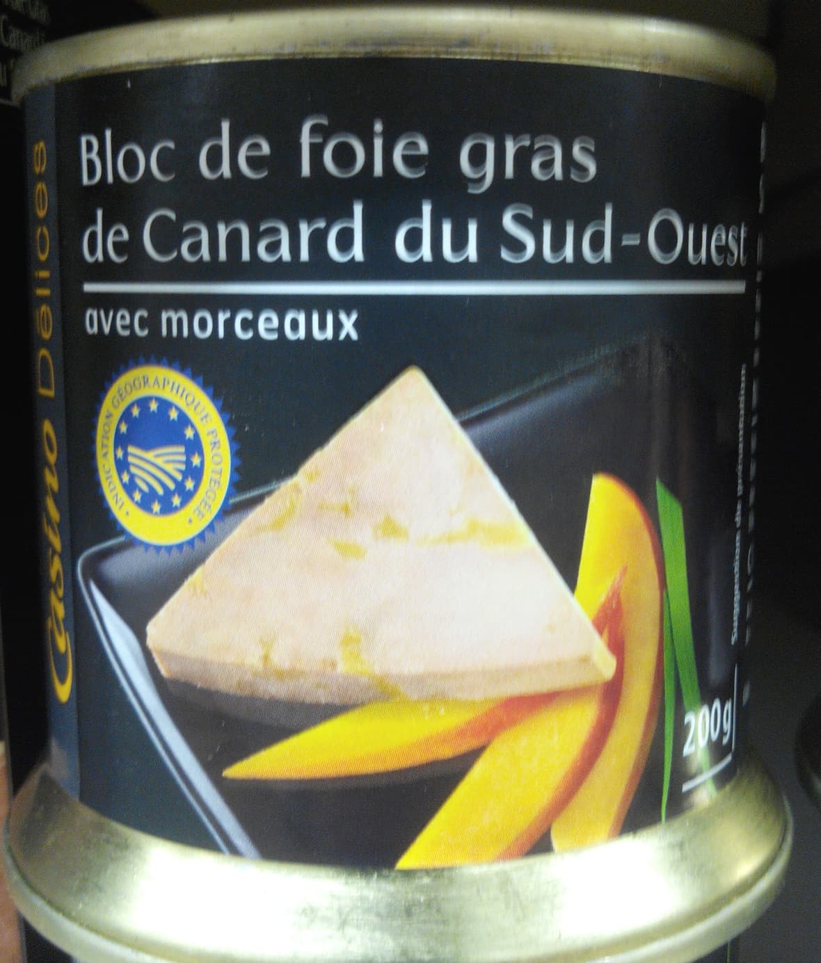 Casino Délices Bloc de foie gras de canard du Sud-Ouest avec morceaux packshot