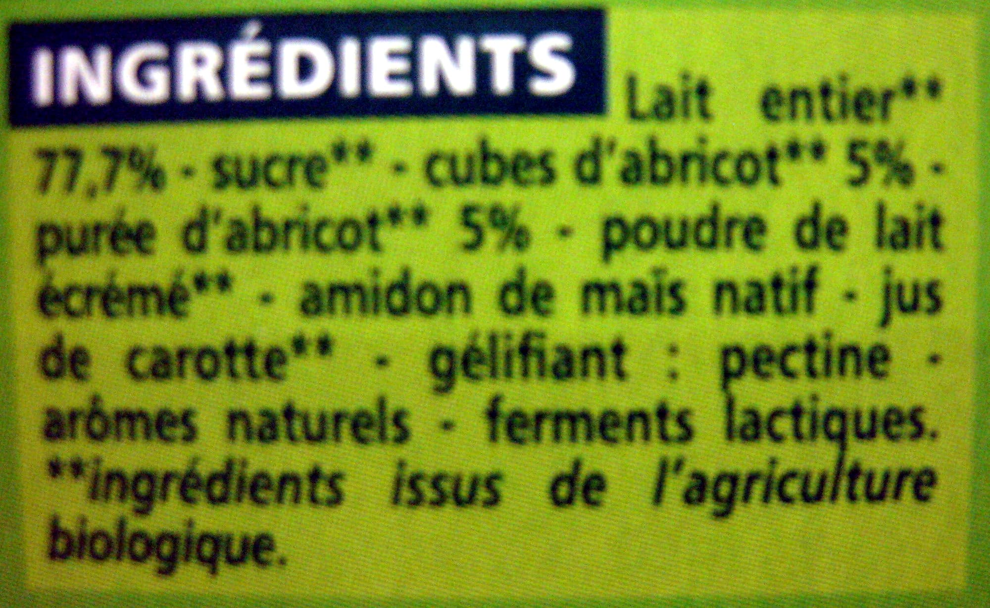 Casino Yaourt brassé abricot au lait entier Bio Casino packshot