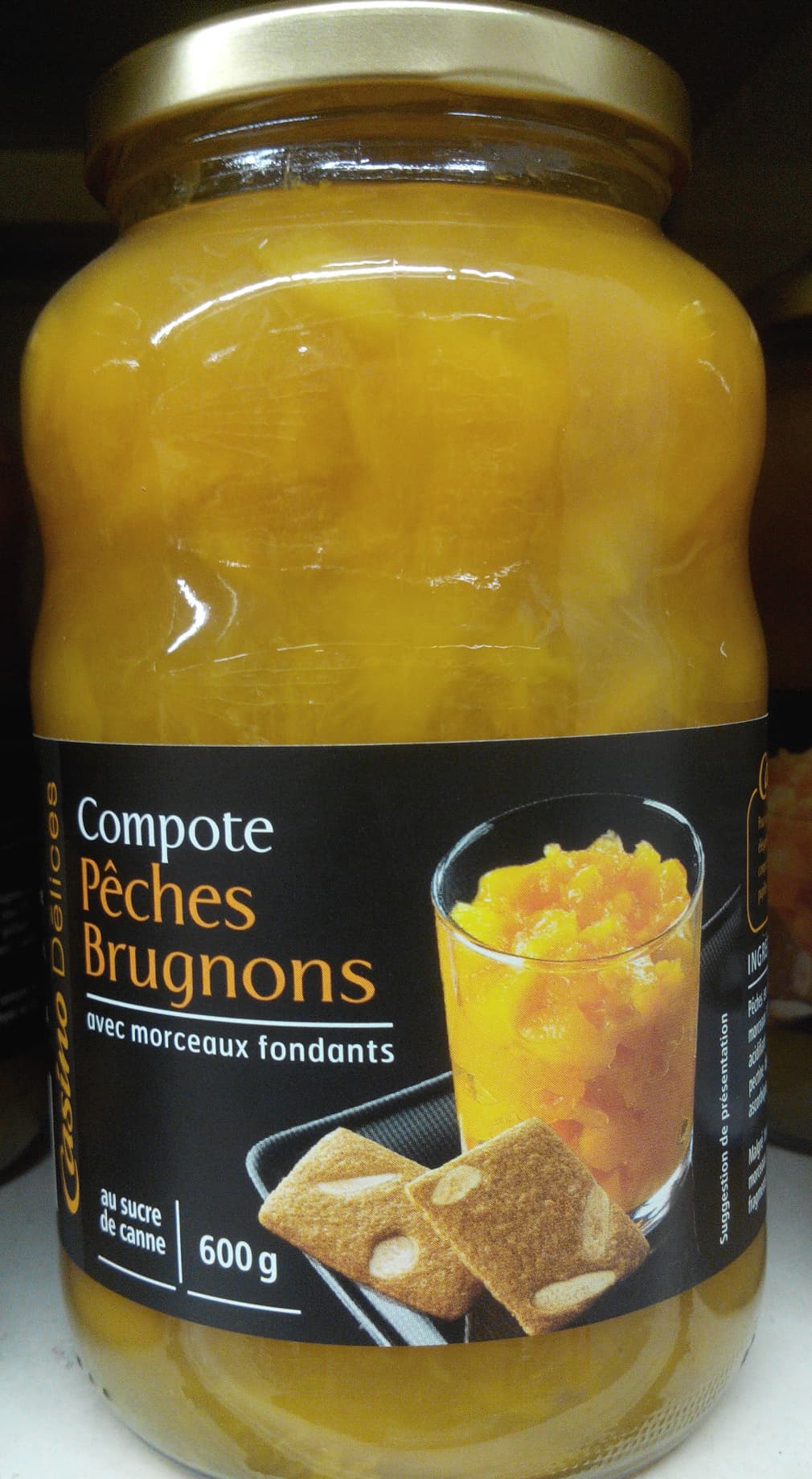 Casino Compote Pêches Brugnons avec morceaux fondants packshot