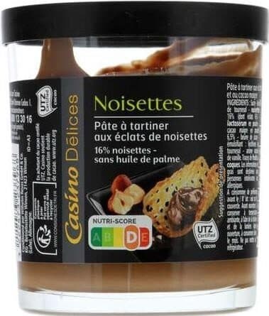 Casino Noisettes Fine pâte à tartiner aux éclats de noisettes sans huile de palme packshot