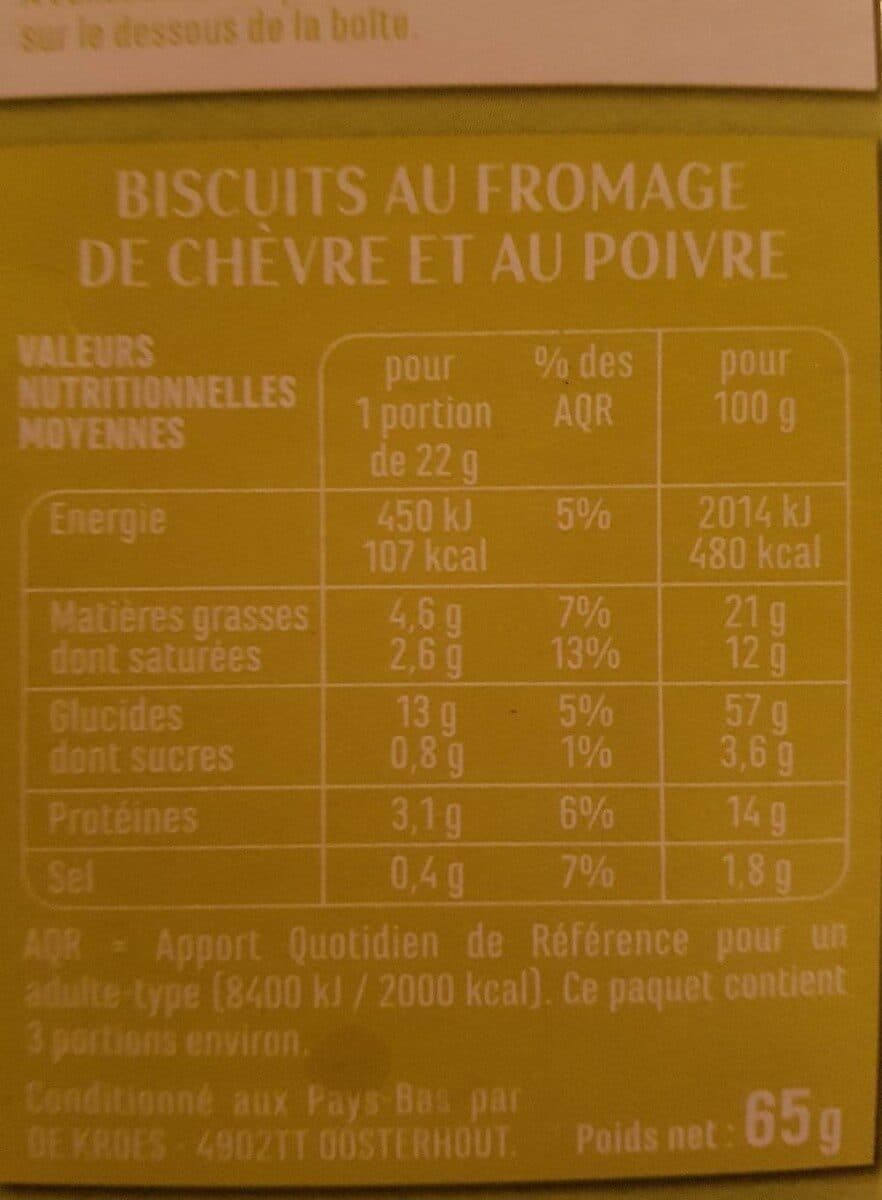 Casino Biscuits Chèvre & poivre packshot