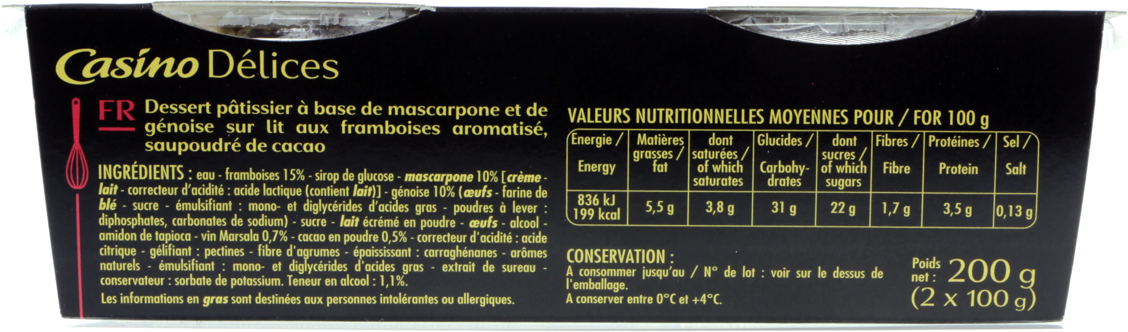 Casino L'éblouissant Tiramisu à la framboise packshot