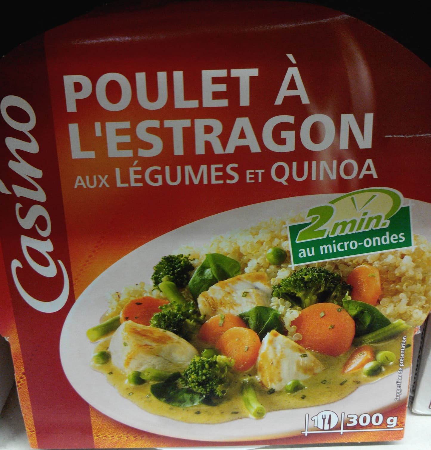 Casino Poulet à l'Estragon aux Légumes et Quinoa packshot