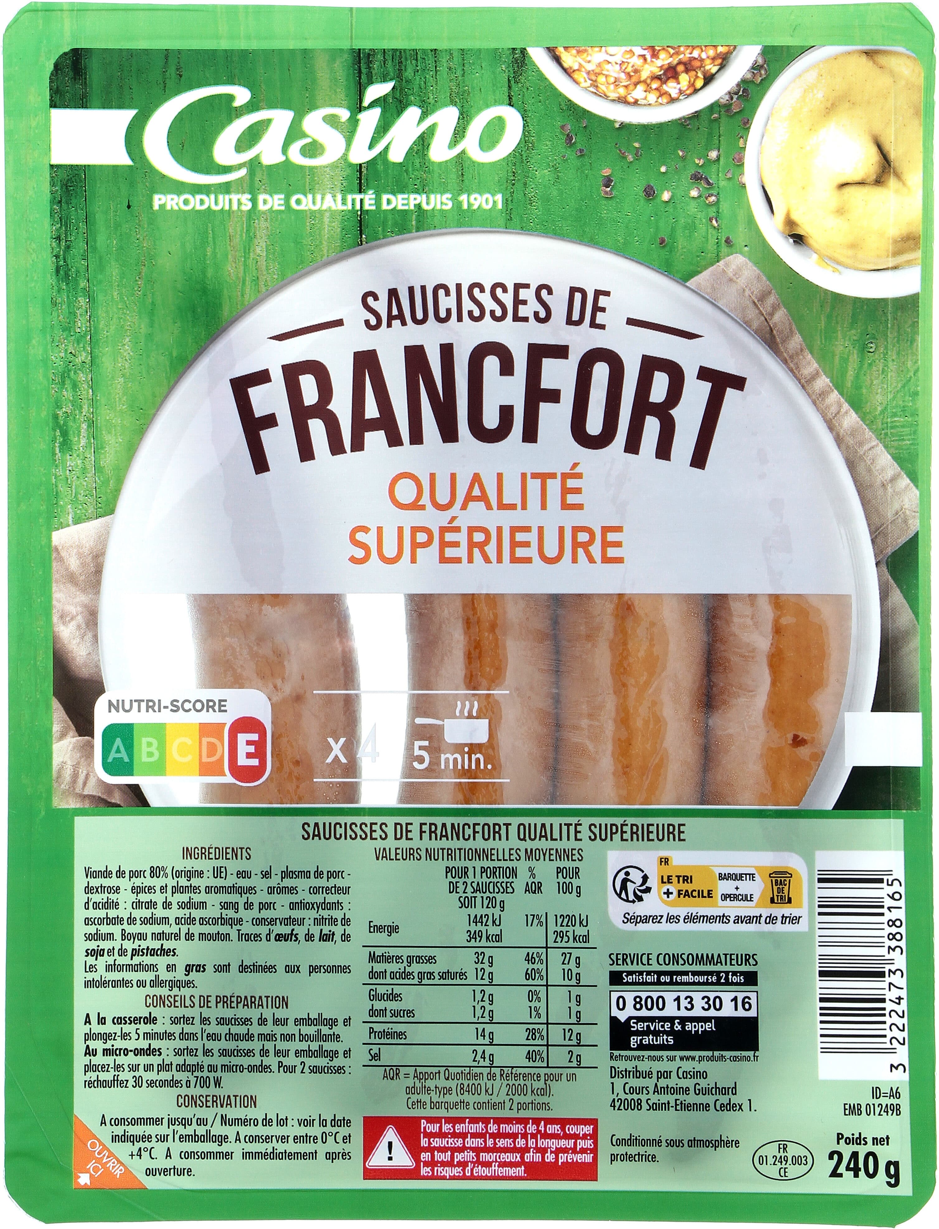 Casino Saucisses de Francfort packshot