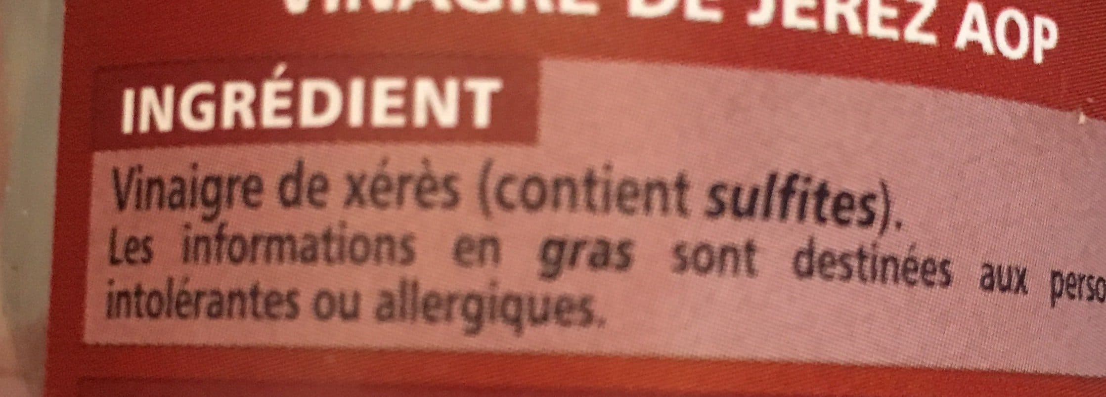 Casino vinaigre de Xérès Réserve Vieilli 2 ans en fût 7% d'acidité packshot