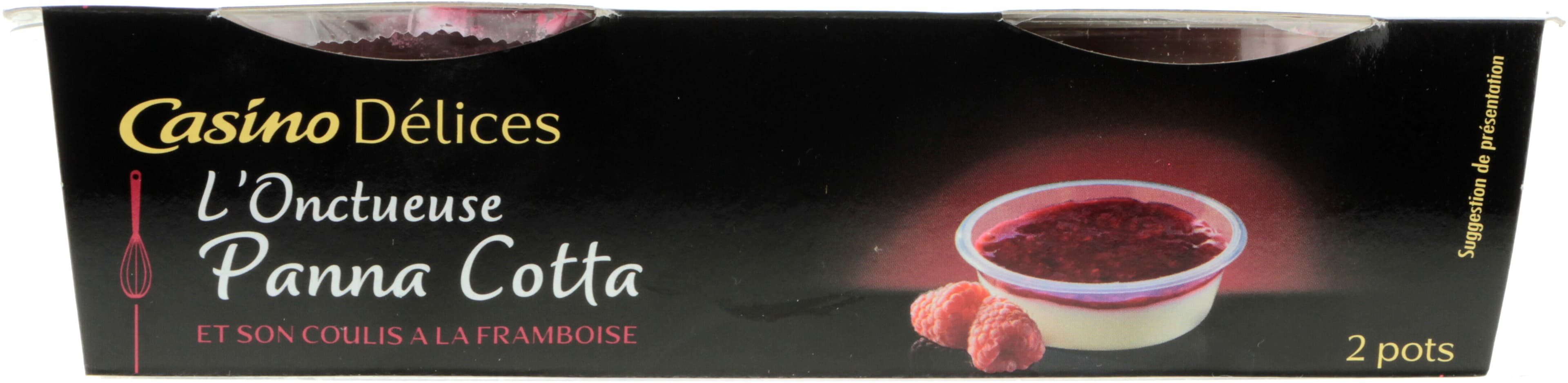 Casino L'onctueuse Panna Cotta et son coulis à la framboise packshot