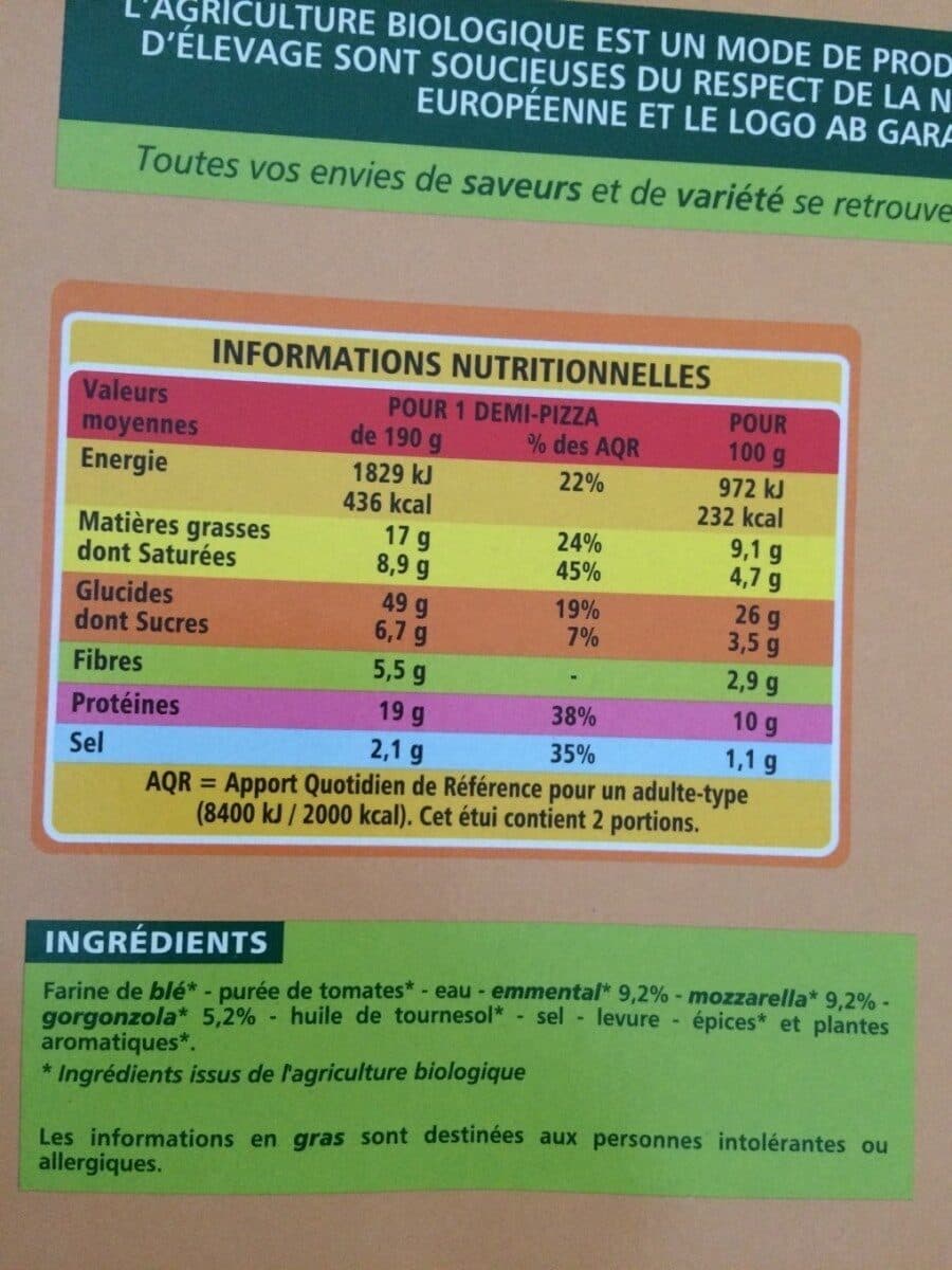 Casino Pizza 3 fromages cuite au feu de bois Bio packshot