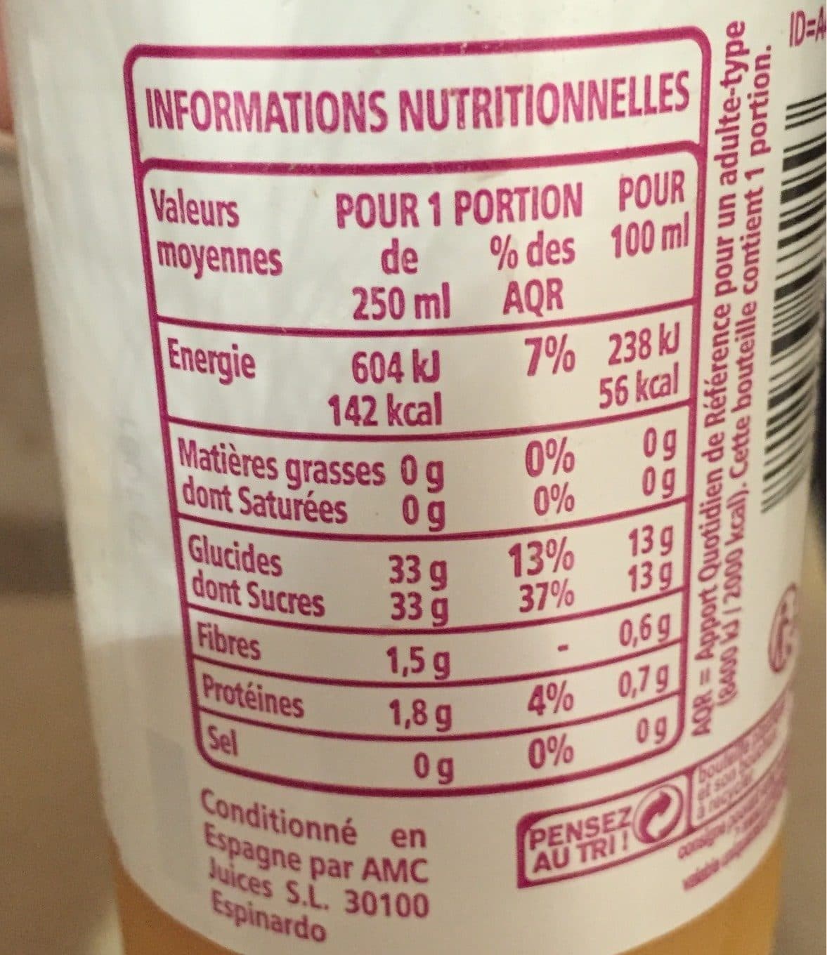 Casino Juste Plaisir Smoothie Banane Mangue Passion flash pasteurisé packshot