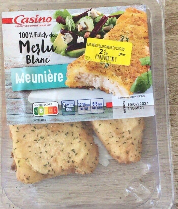 Casino Casino filet de merlu blanc meunière packshot