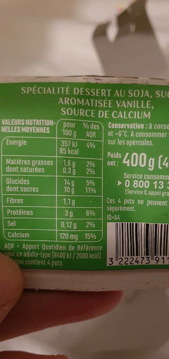 Casino Spécialité au soja saveur vanille packshot