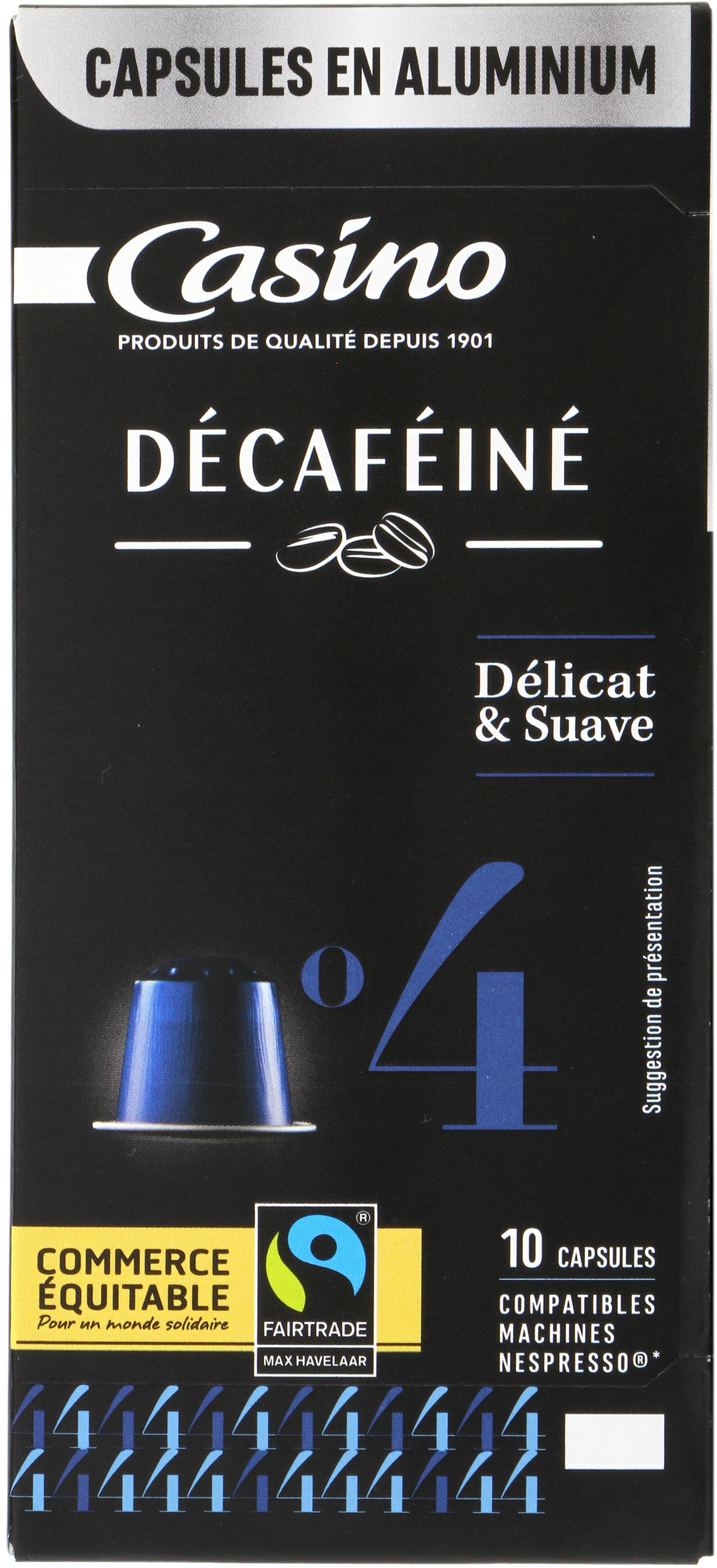 Casino capsules de café Espresso Décaféiné packshot