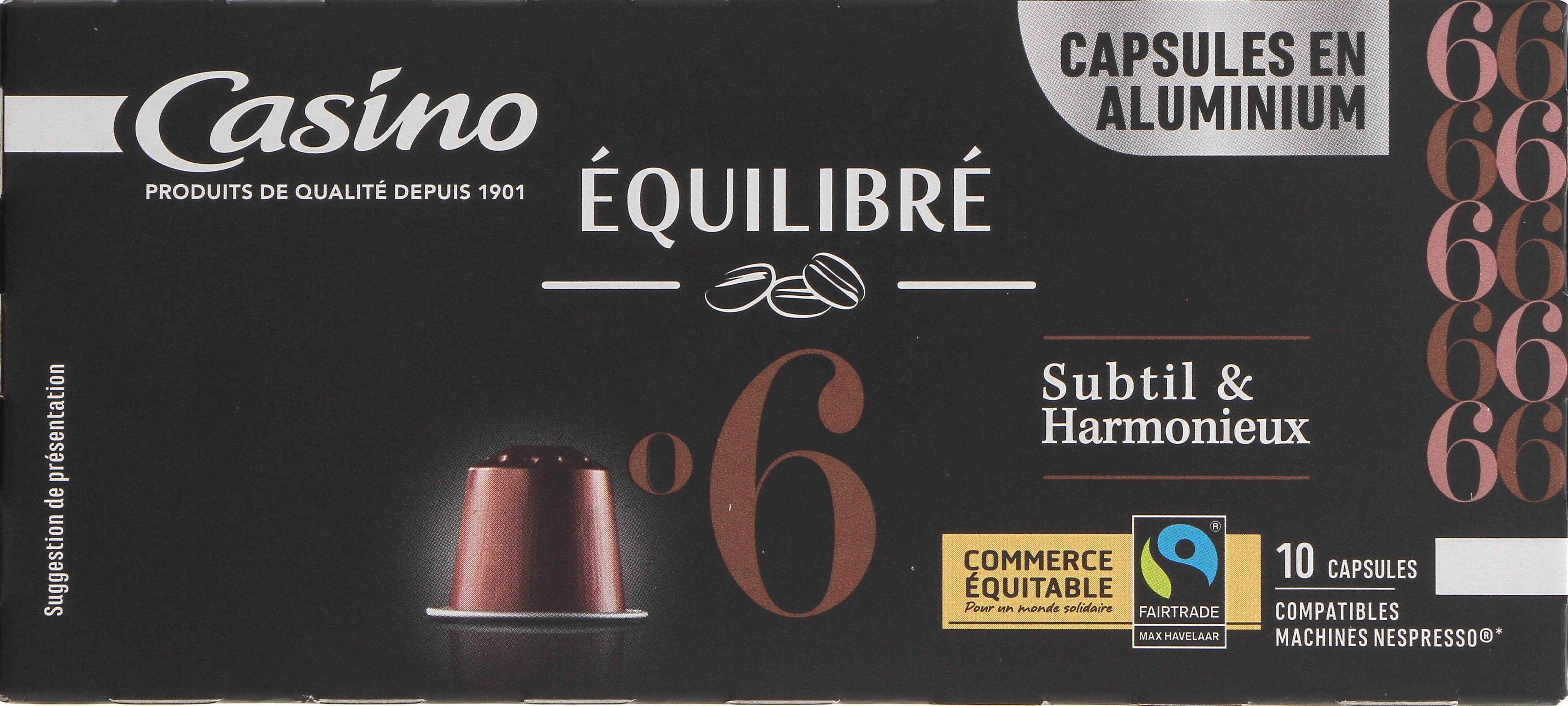 Casino capsules de café Espresso Arabica packshot