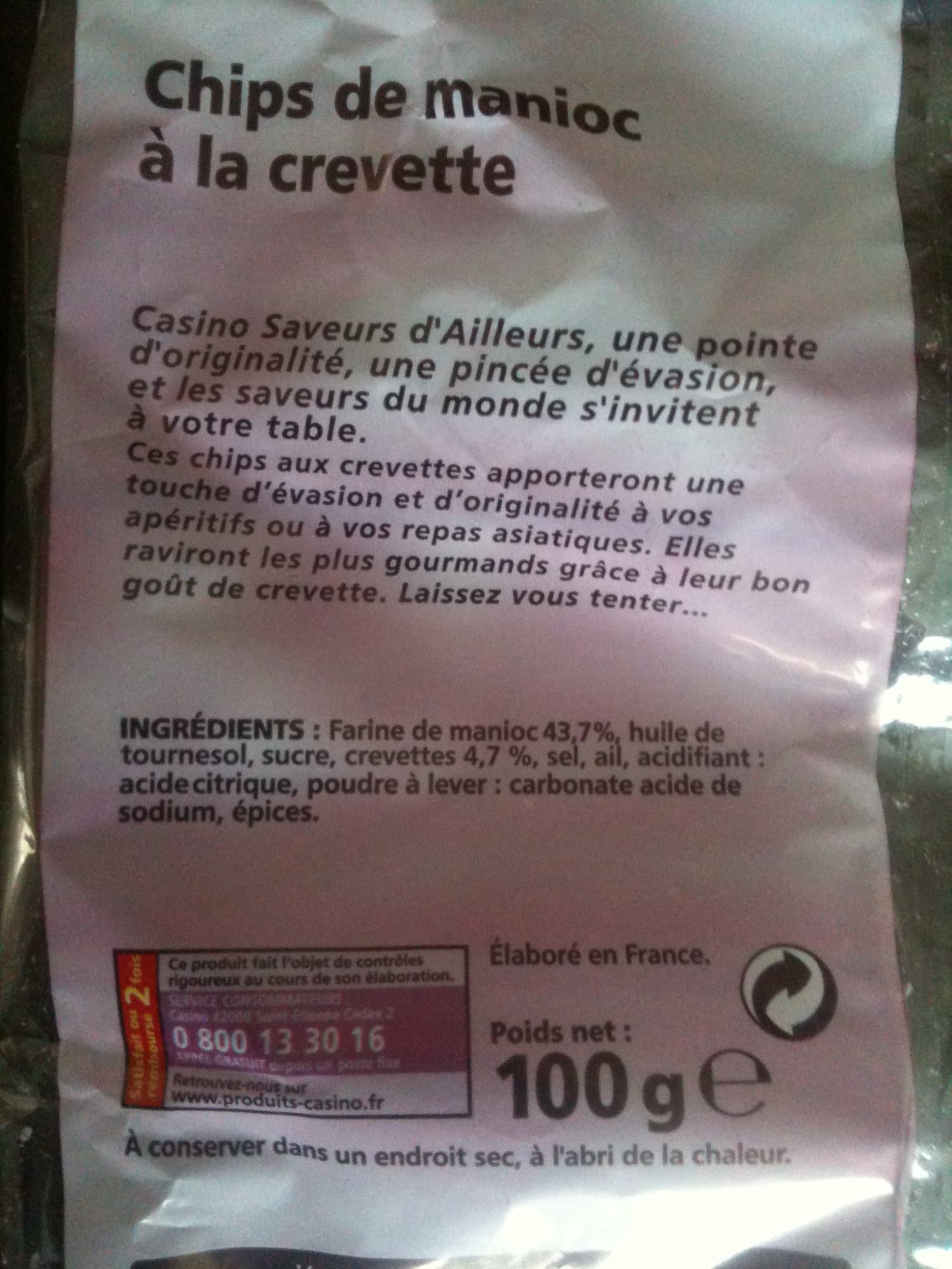 Casino Chips aux Crevettes packshot