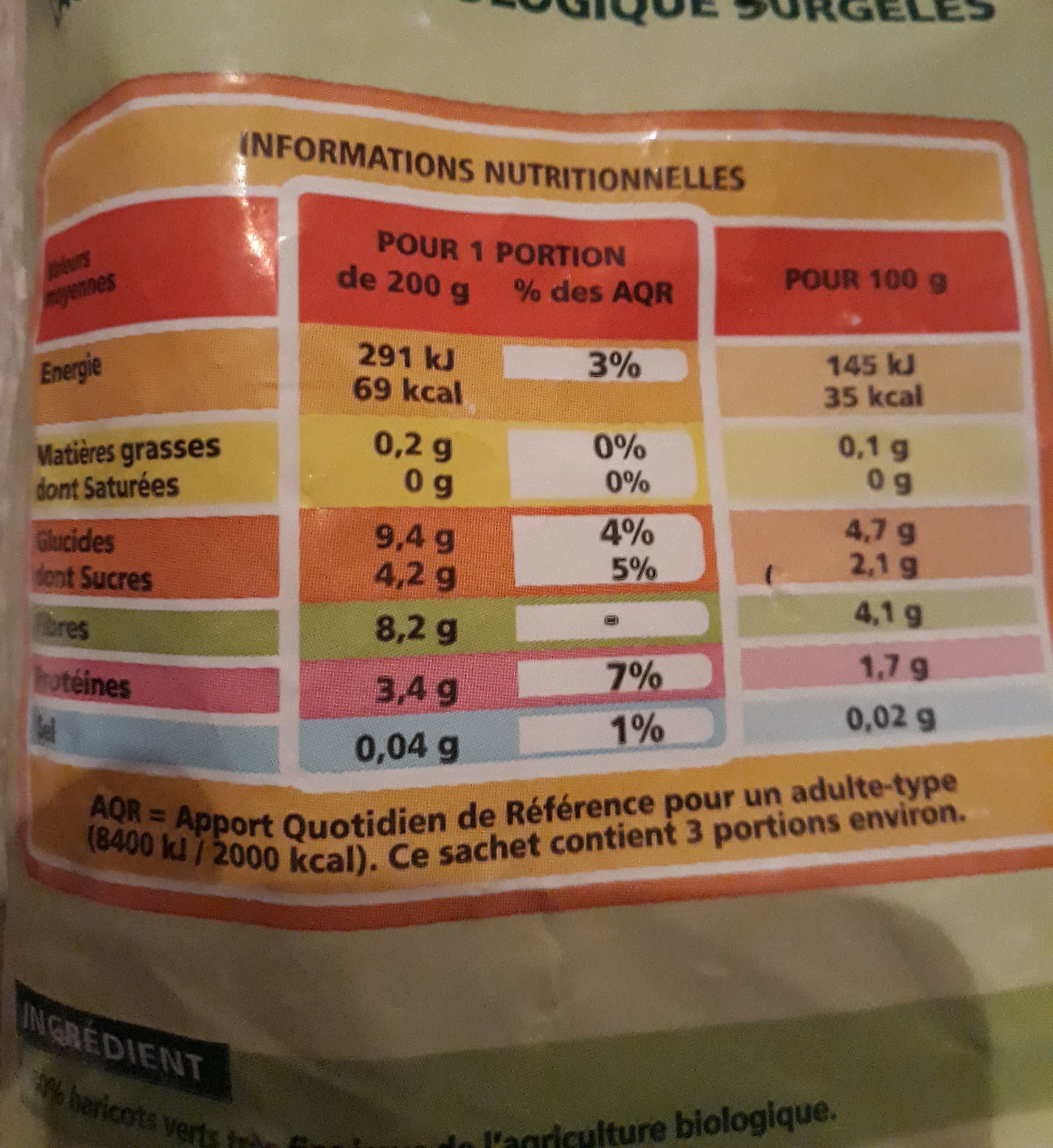 Bio Haricots verts très fins Bio packshot