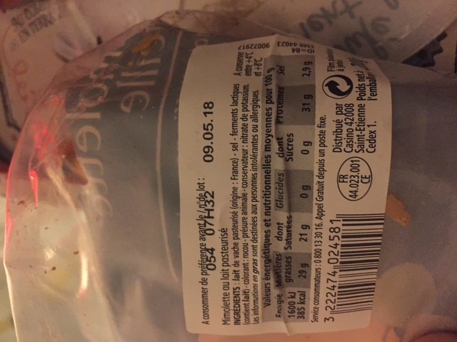 Casino Mimolette vieille 12 mois d'affinage minimum packshot