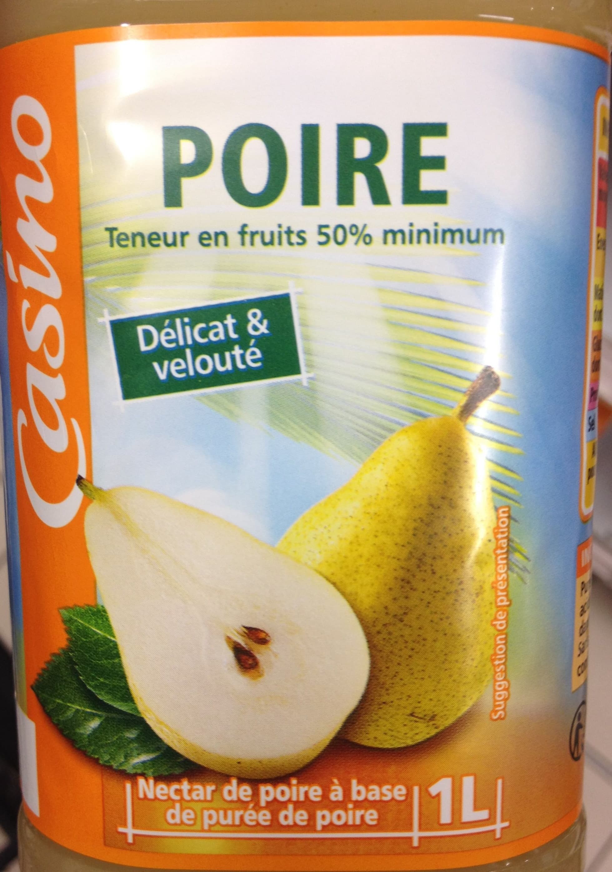 Casino Poire teneur en fruits 50% minimum packshot