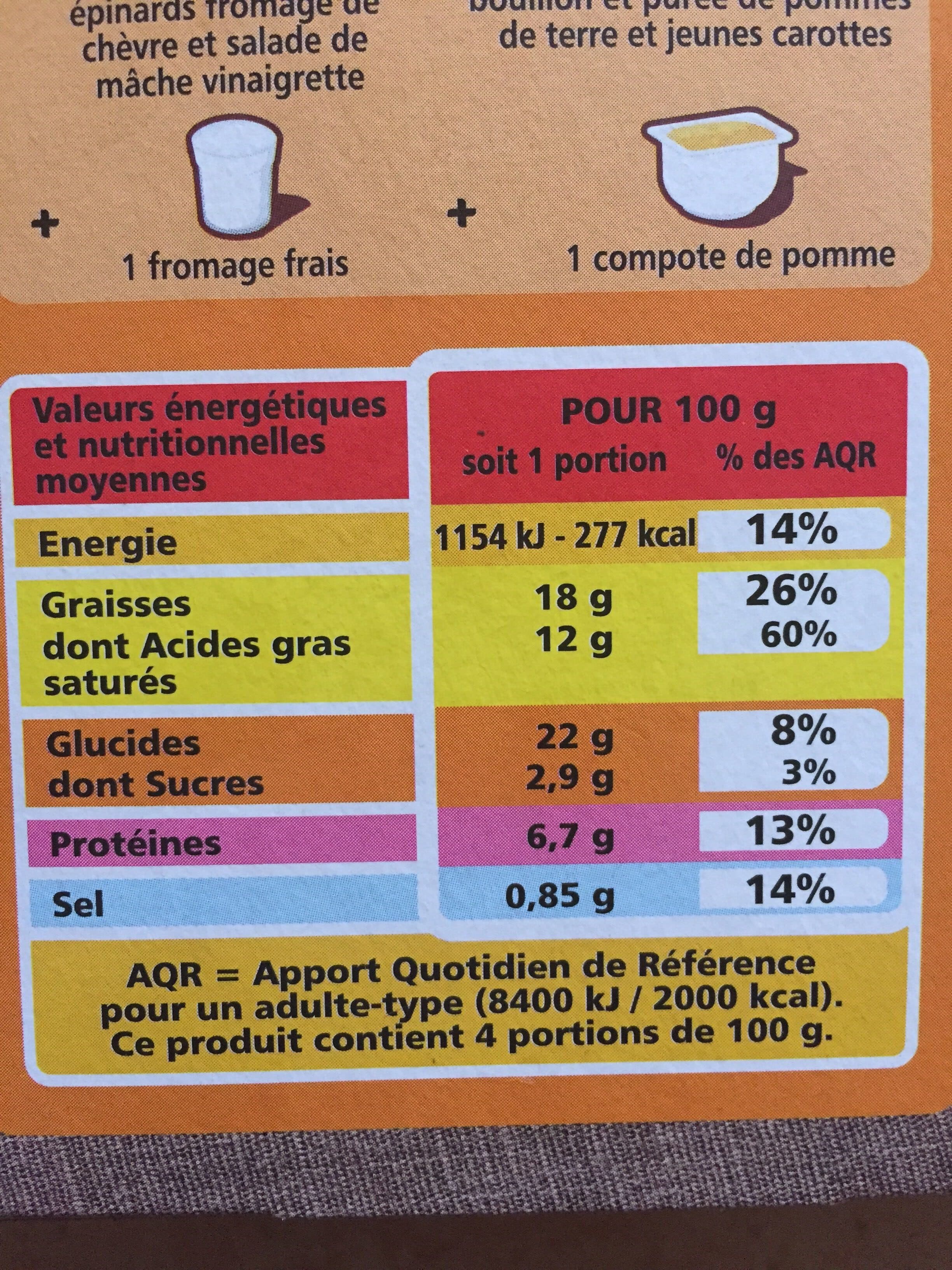 Casino 4 paniers feuilletés épinards chèvre packshot