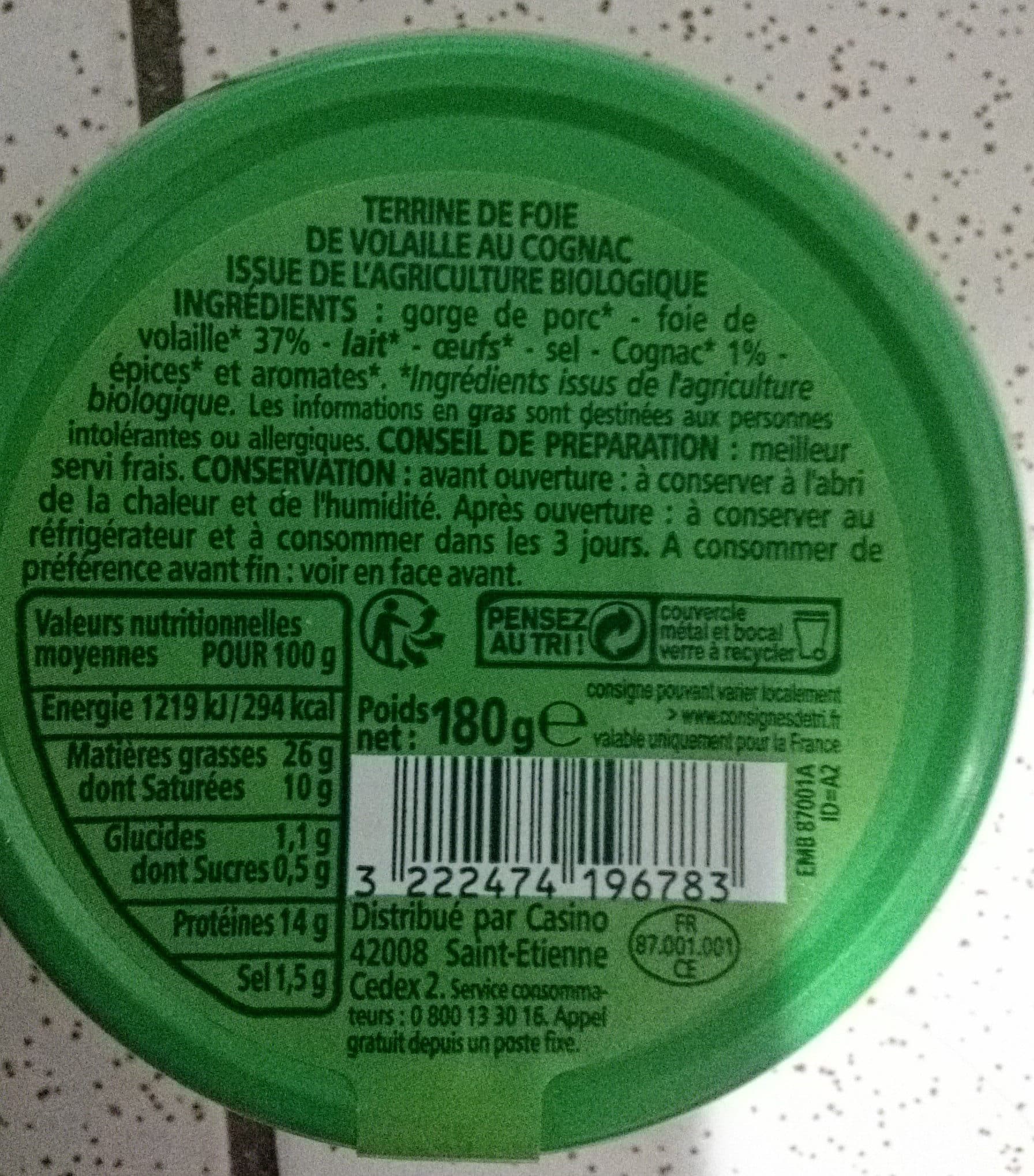 Casino Terrine de Foie de Volaille Bio packshot