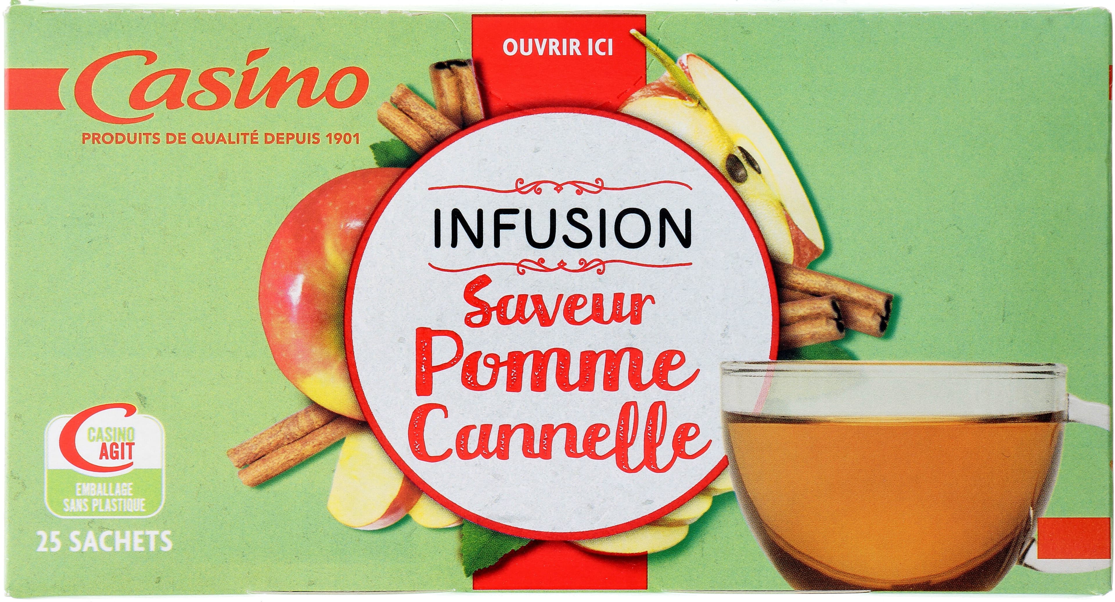 Casino Infusion Pomme cannelle 25 sachets fraîcheur packshot