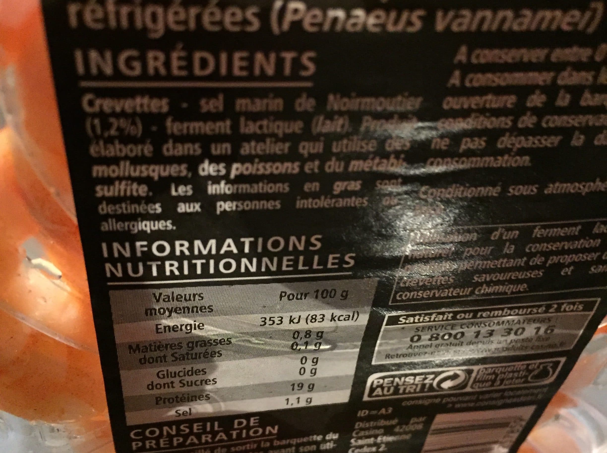 Casino Gambas décortiquées packshot