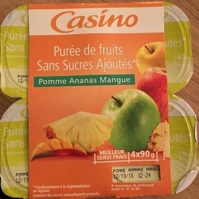Casino Purée de fruits Pomme Ananas Mangue packshot