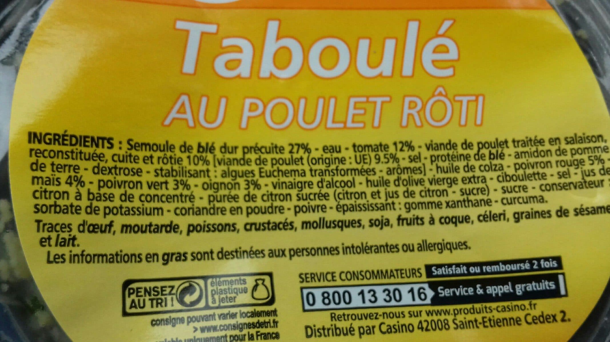 Casino Taboulé au poulet packshot