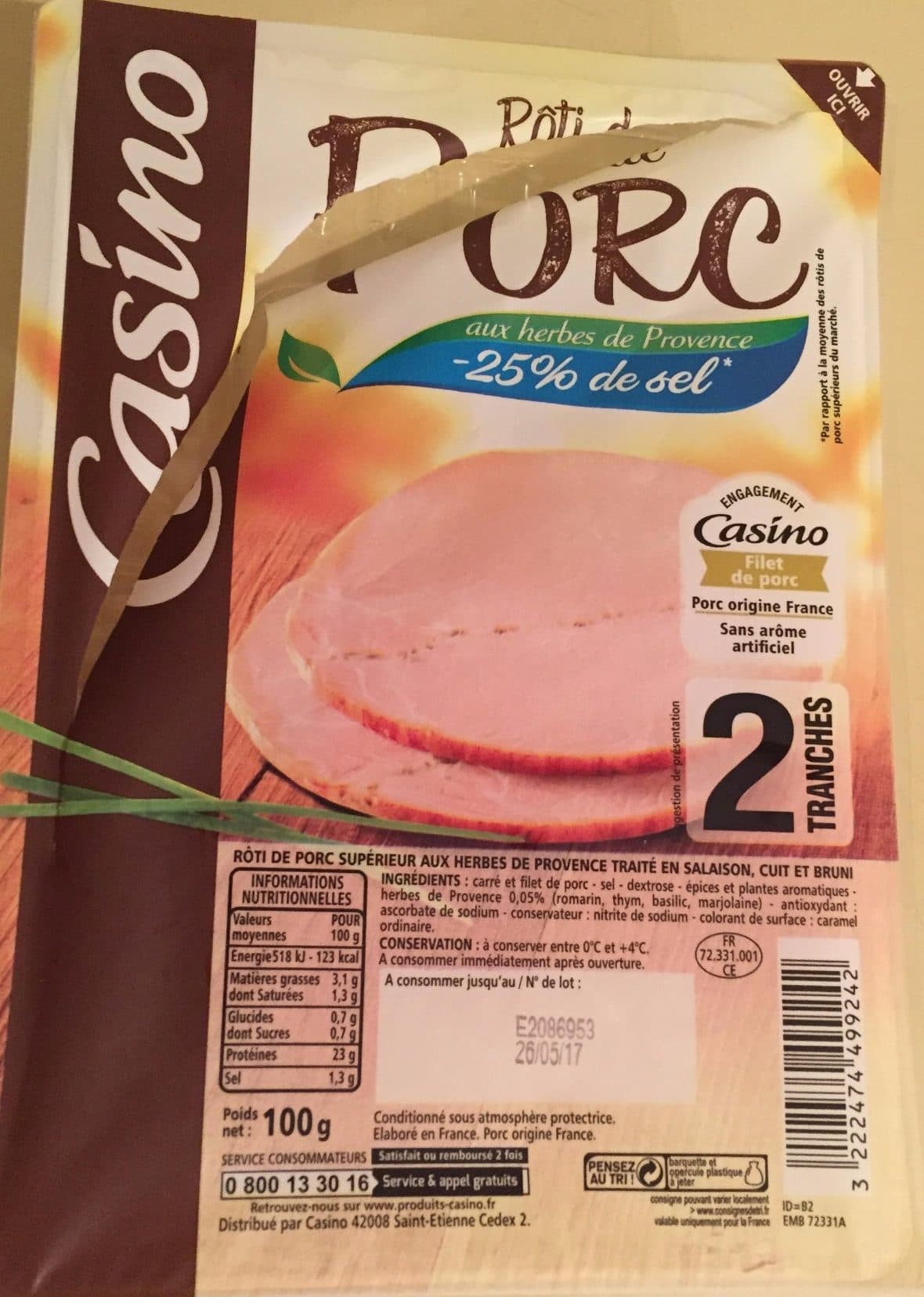 Casino Rôti de porc aux herbes de Provence packshot