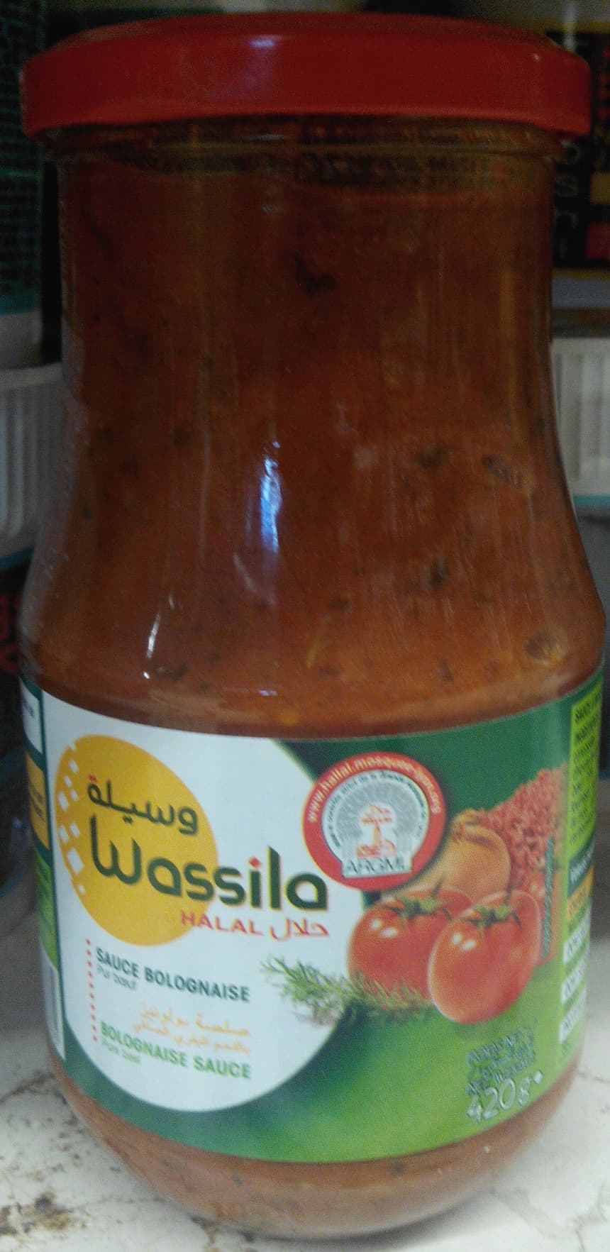 Wassila Sauce bolognaise Pur boeuf halal packshot