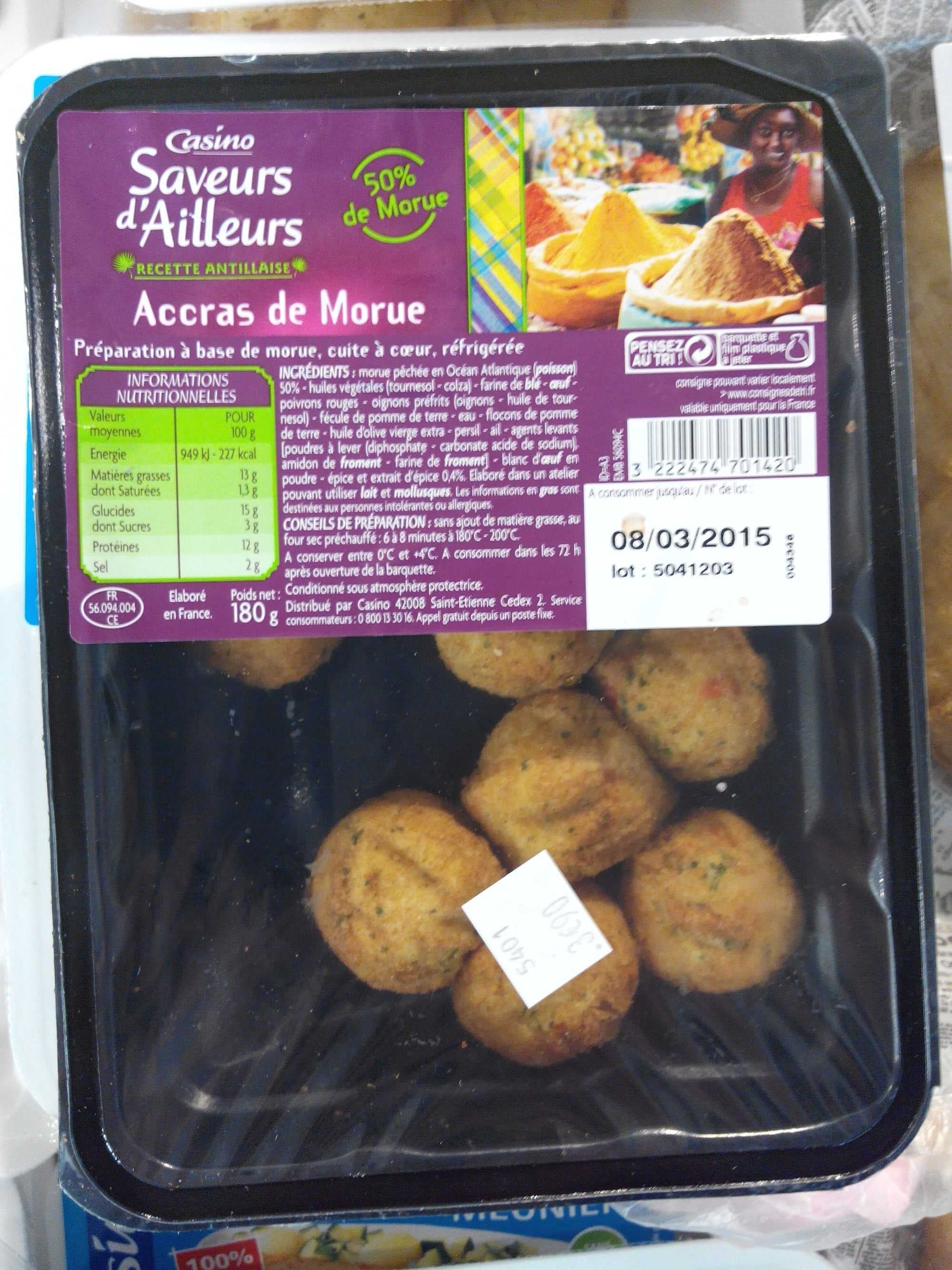 Casino Saveurs d'Ailleurs Accras de Morue, Recette antillaise packshot