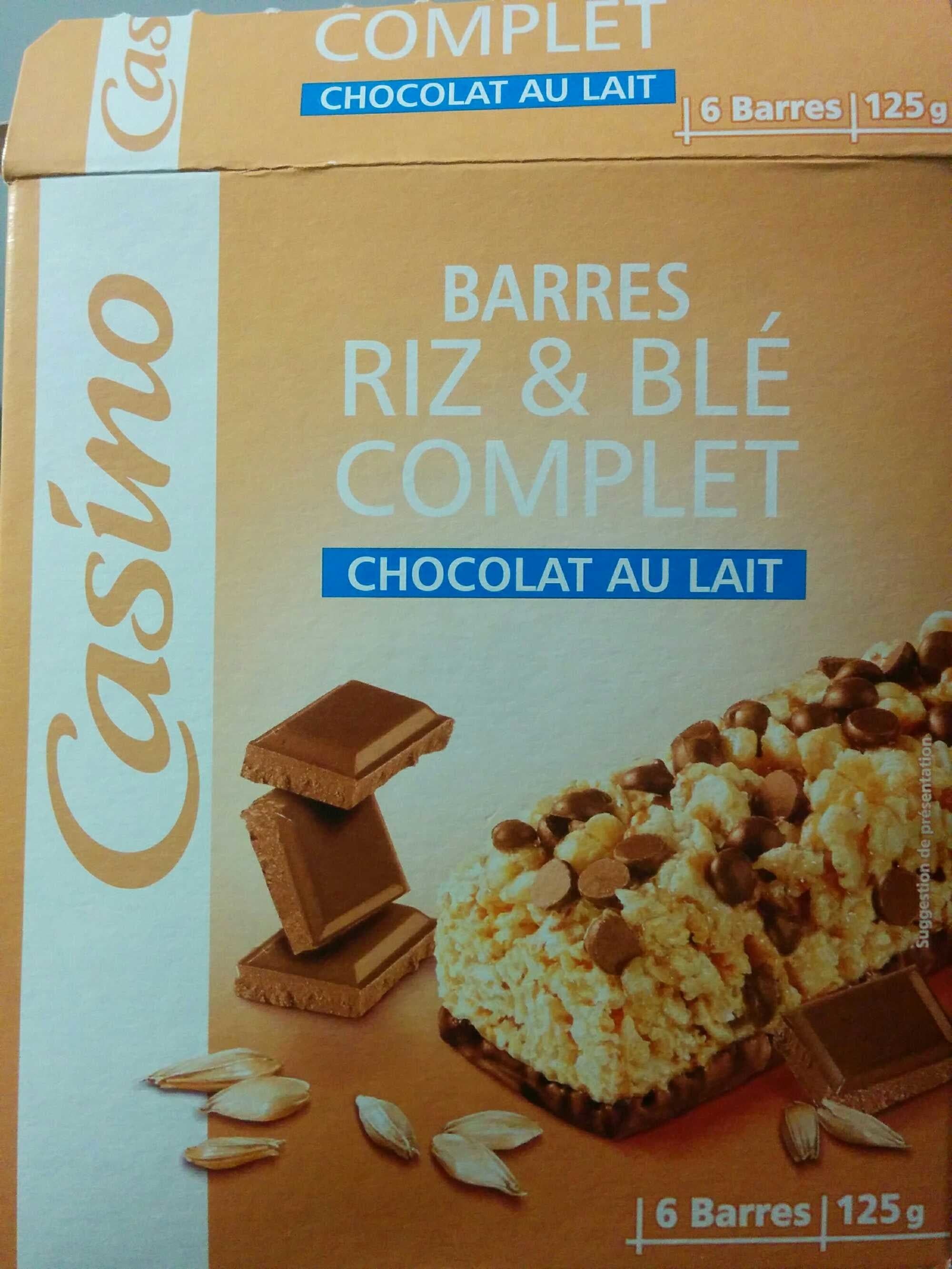 Casino Barres riz & blé complet chocolat au lait packshot