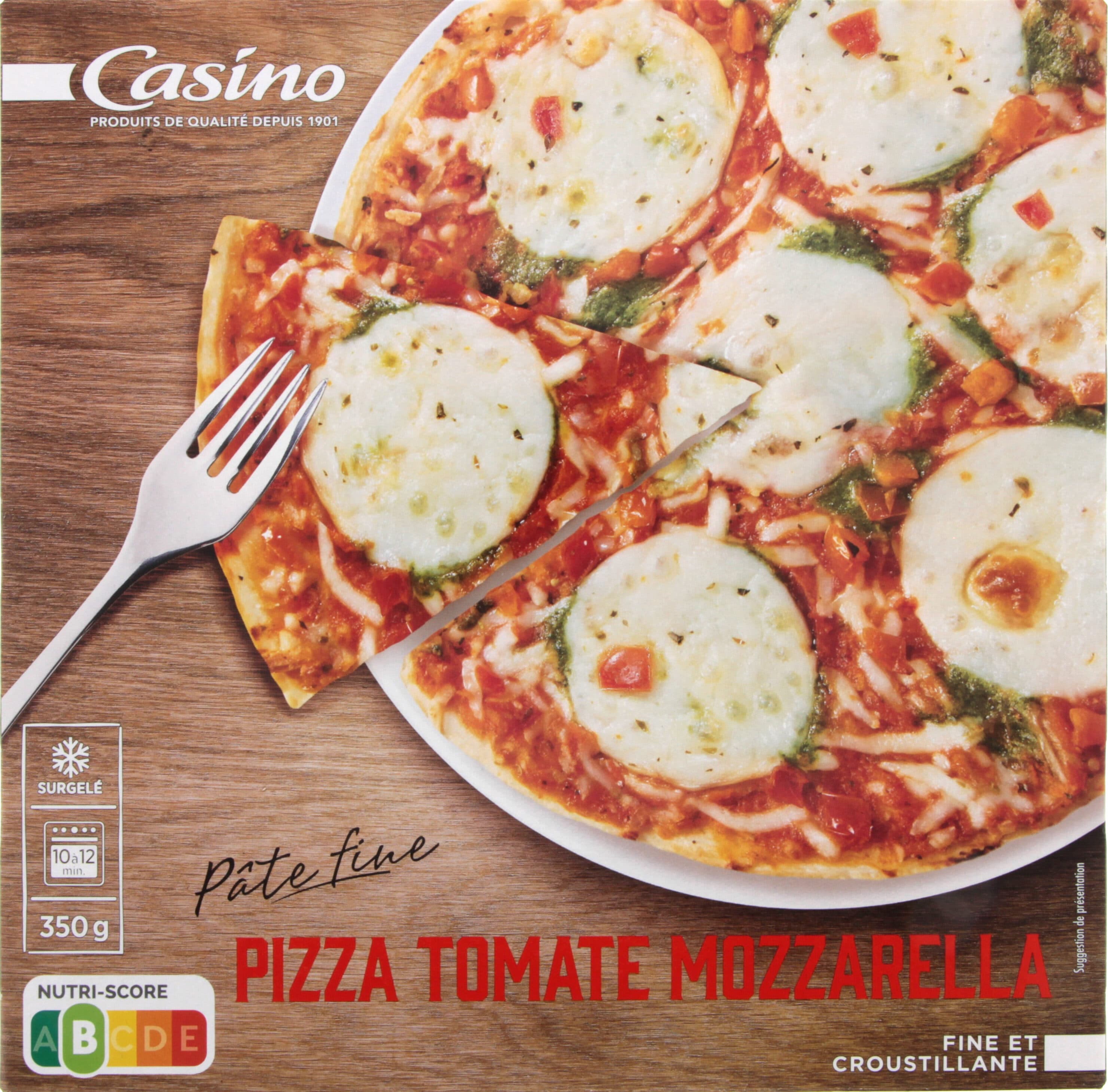 Casino Pizza Mozzarella tomate pâte fine packshot