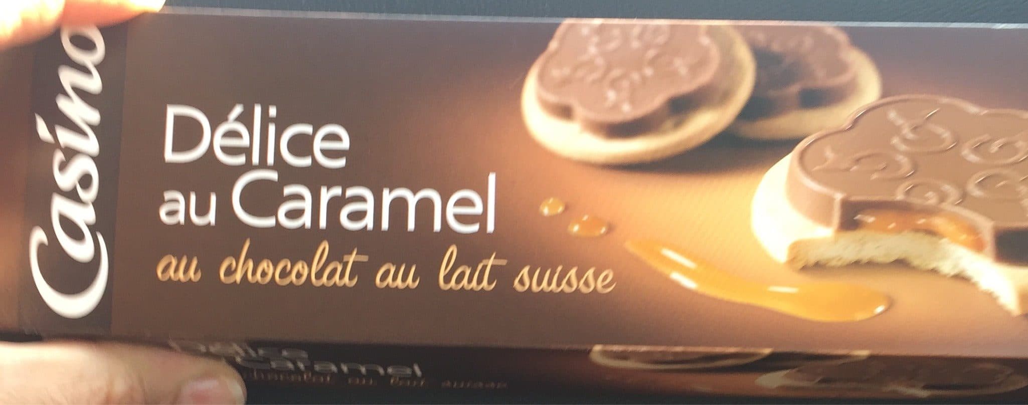 Casino Délice au caramel au chocolat au lait suisse packshot