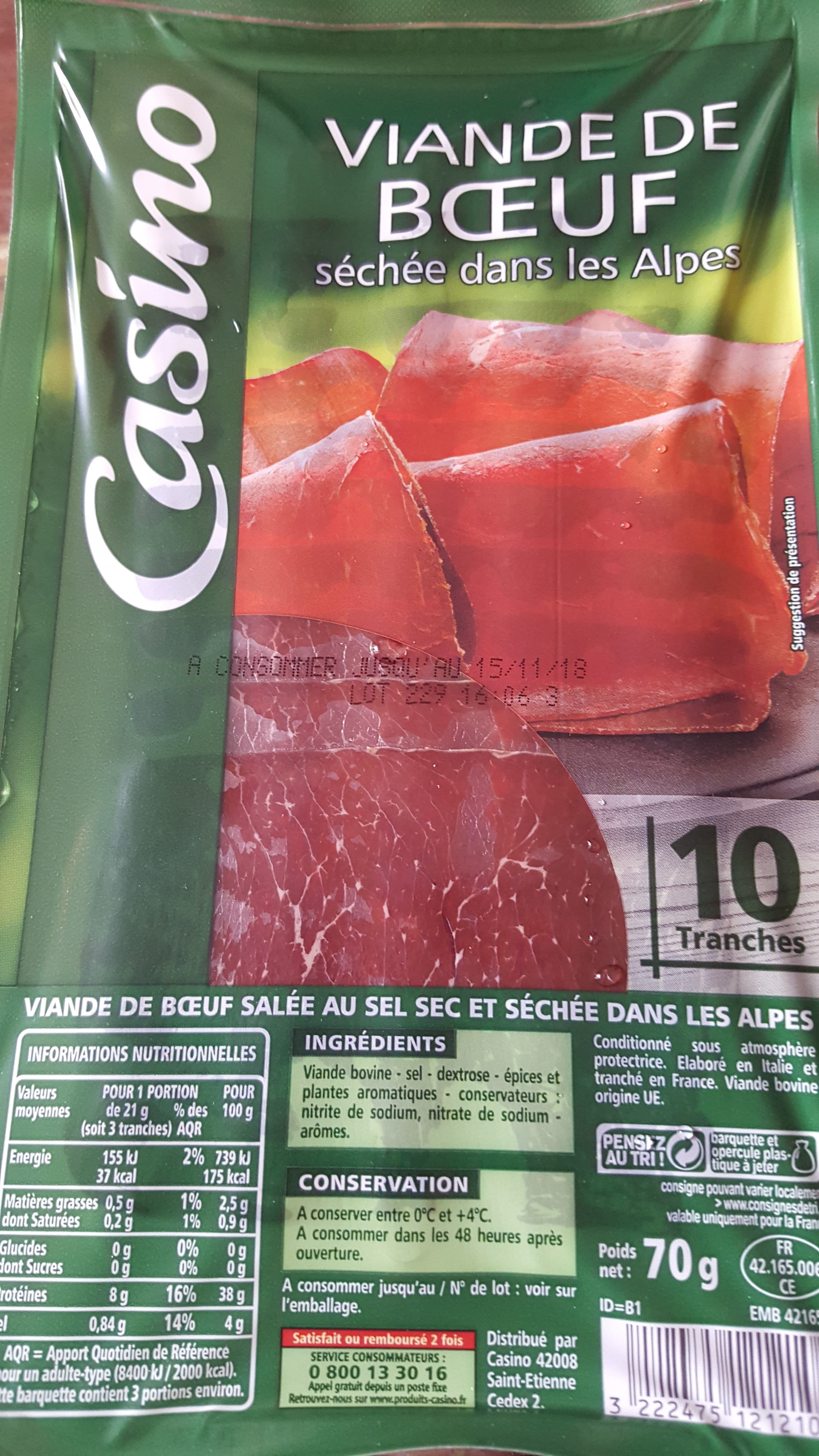 Casino Viande de boeuf séchée dans les Alpes 10 tranches packshot