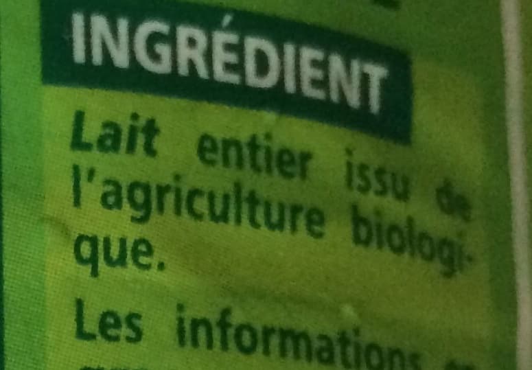 CASINO BIO Lait entier Bio packshot