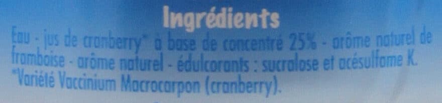 Casino CRANBERRY LIGHT Teneur en fruits 25% minimum packshot