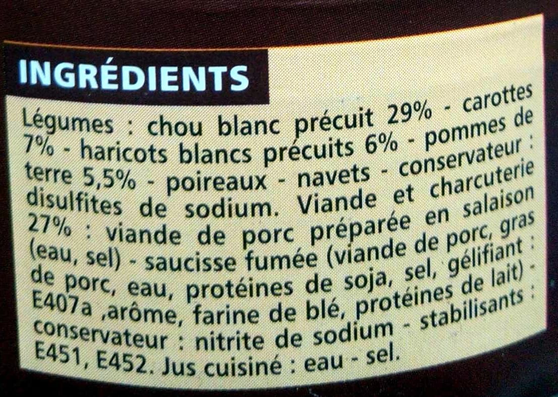 Casino Potée au Chou et ses petits légumes packshot